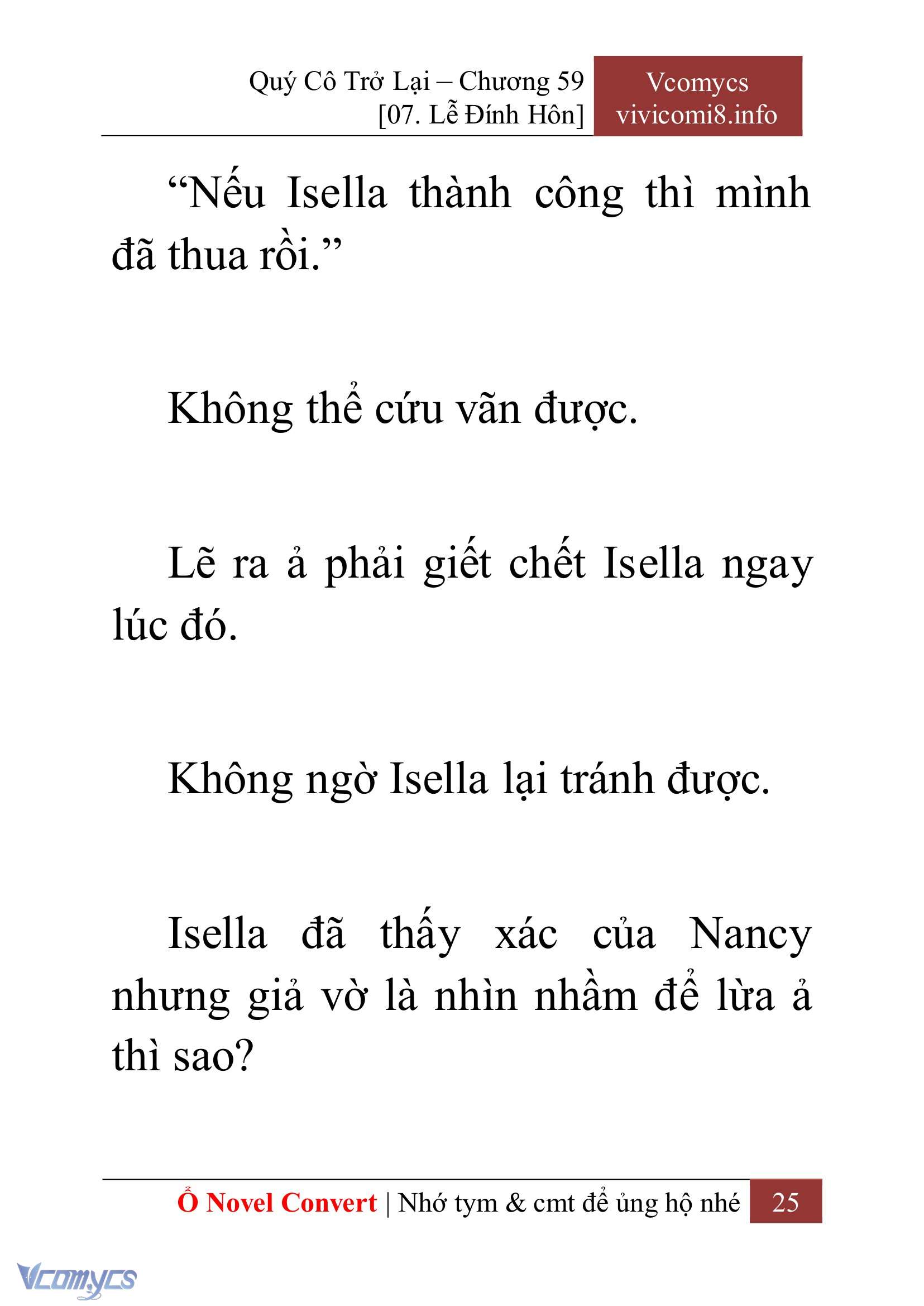 [Novel] Quý Cô Trở Lại Chapter 59 - Trang 28