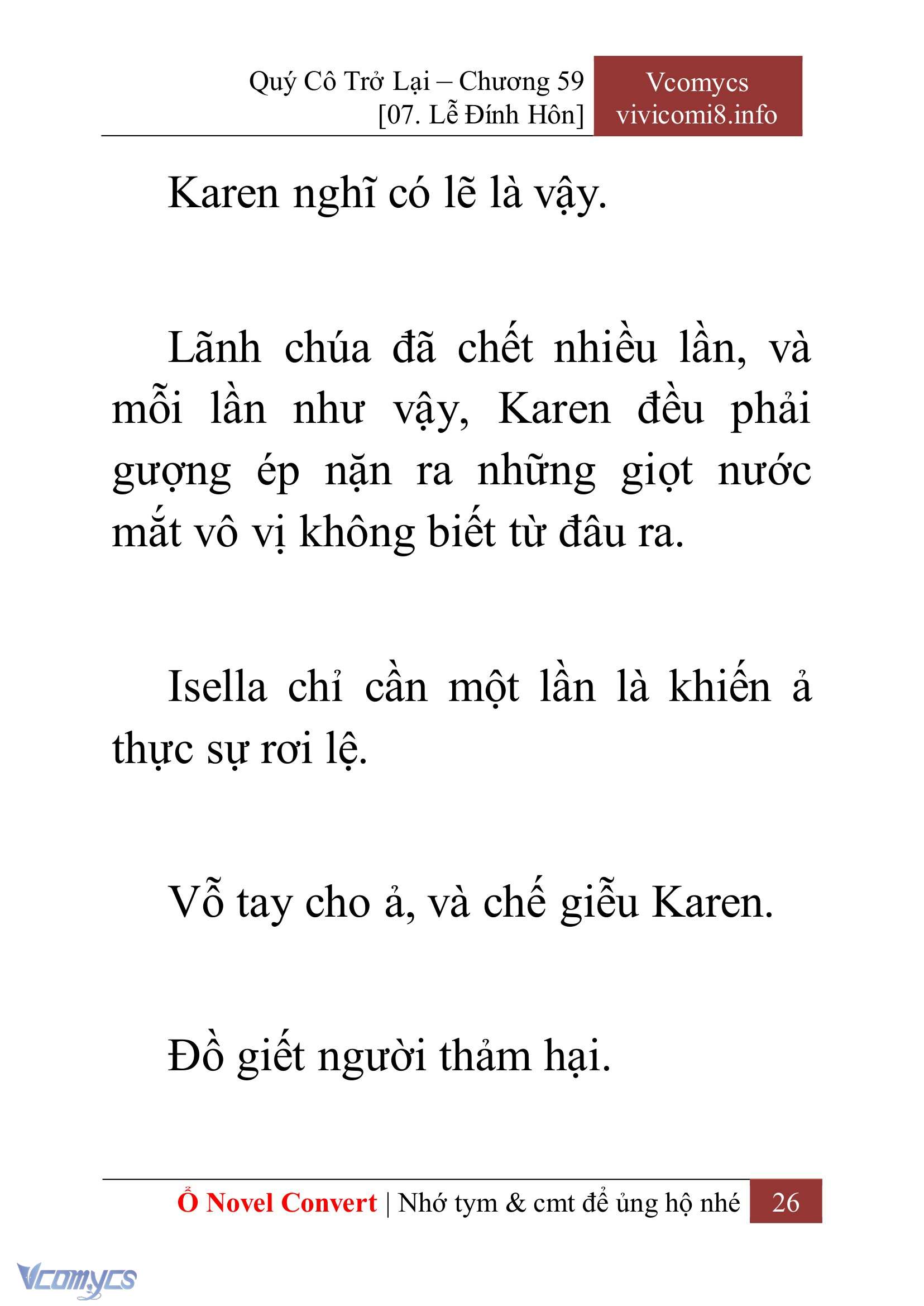 [Novel] Quý Cô Trở Lại Chapter 59 - Trang 29