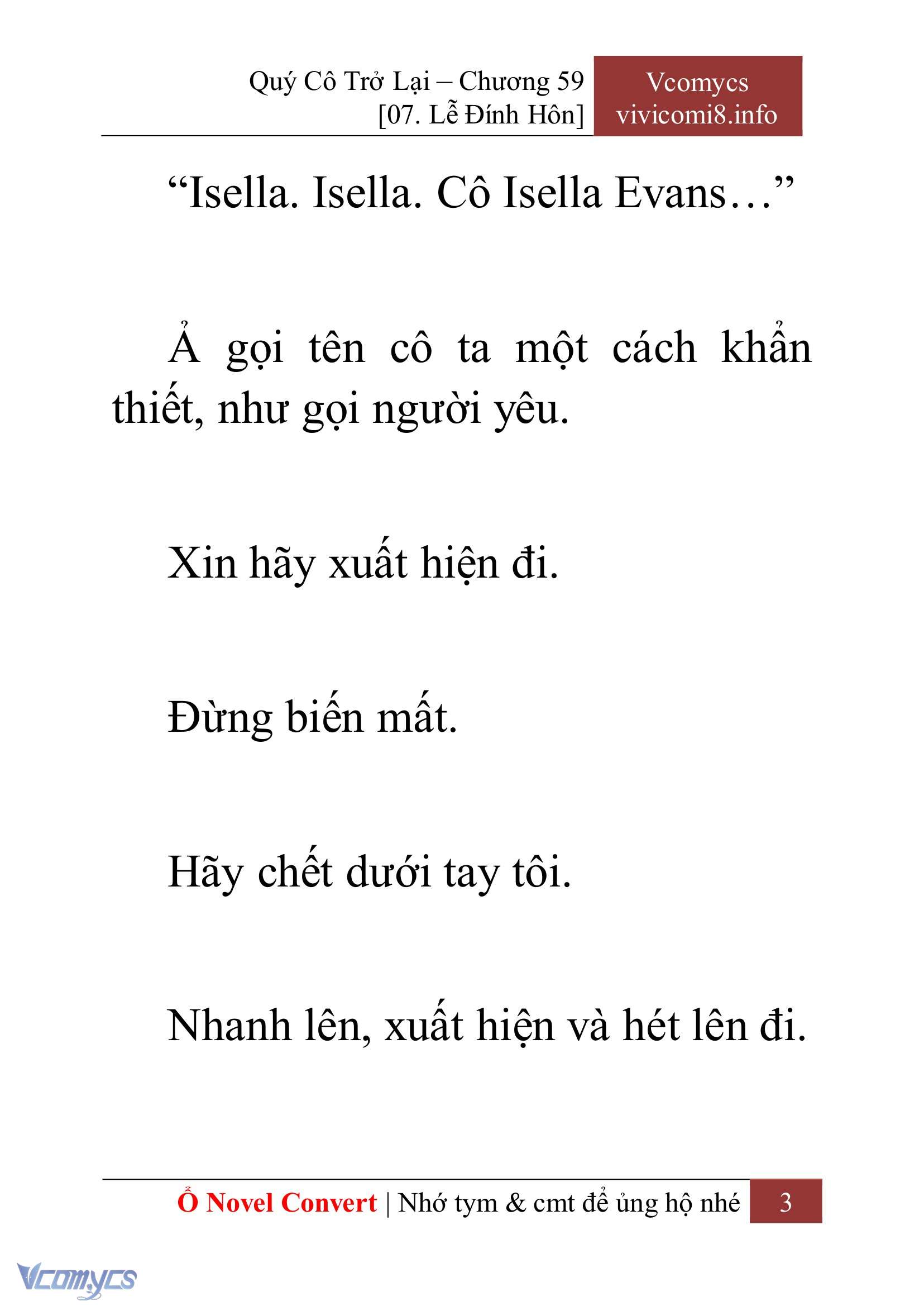 [Novel] Quý Cô Trở Lại Chapter 59 - Trang 6