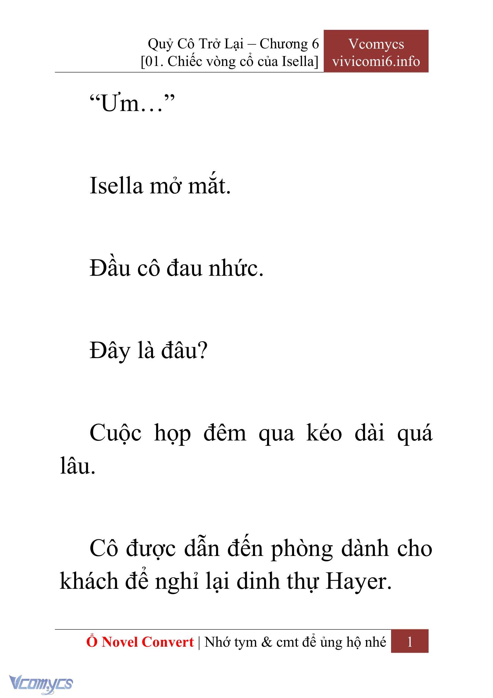 [Novel] Quý Cô Trở Lại Chapter 6 - Trang 4