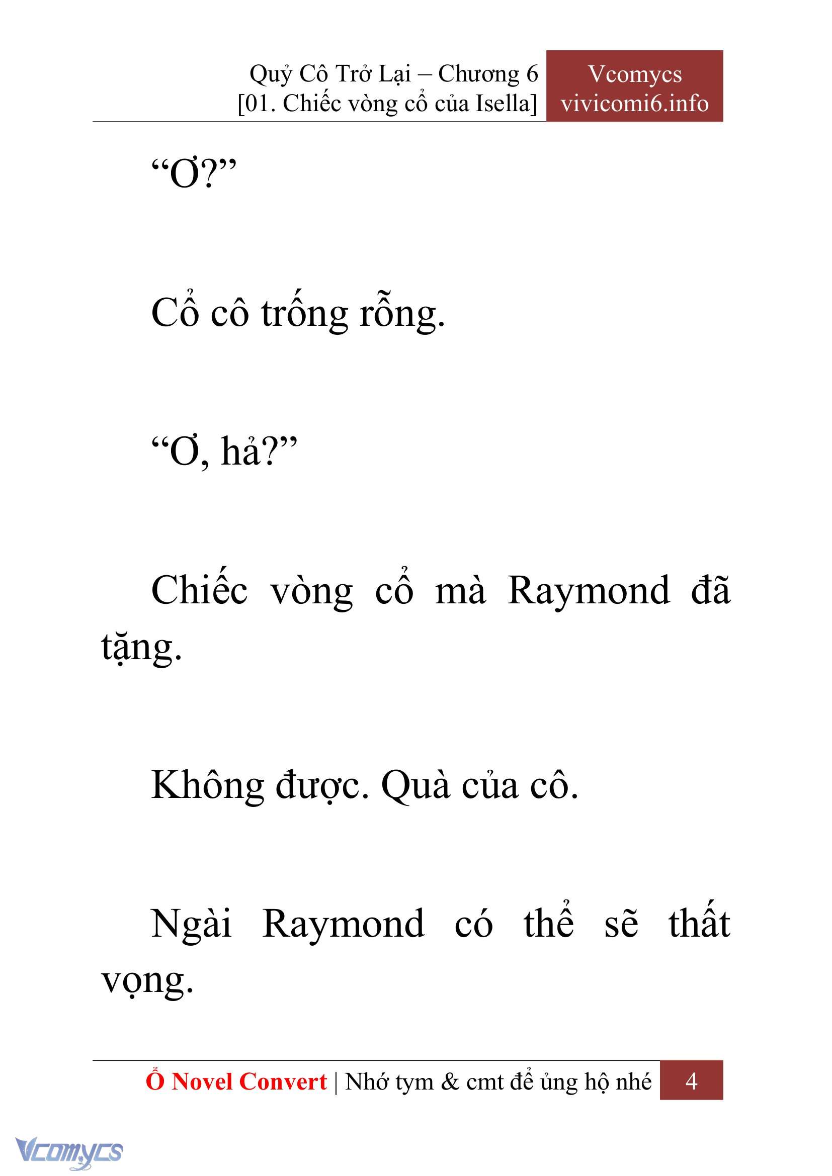 [Novel] Quý Cô Trở Lại Chapter 6 - Trang 7