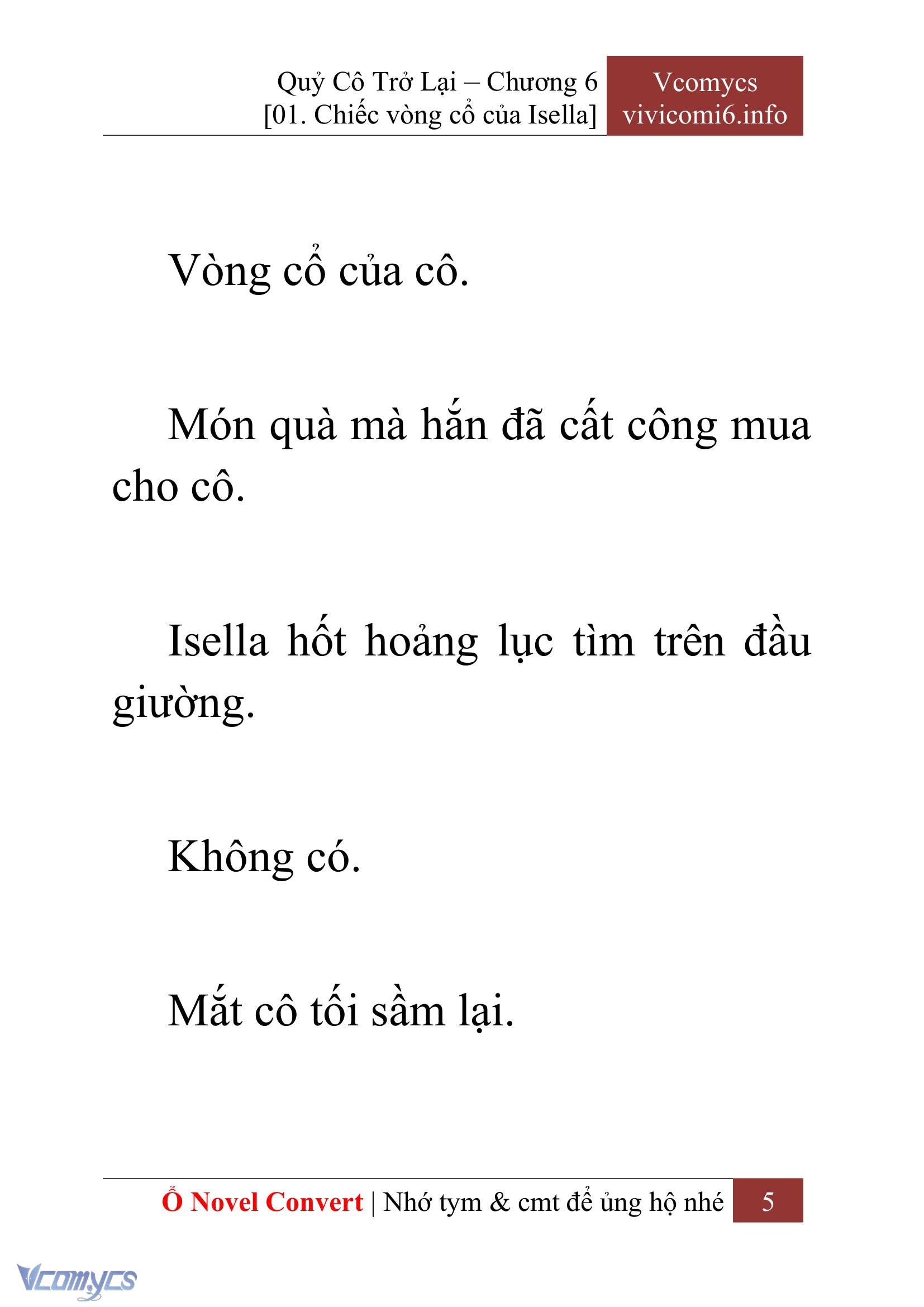 [Novel] Quý Cô Trở Lại Chapter 6 - Trang 8