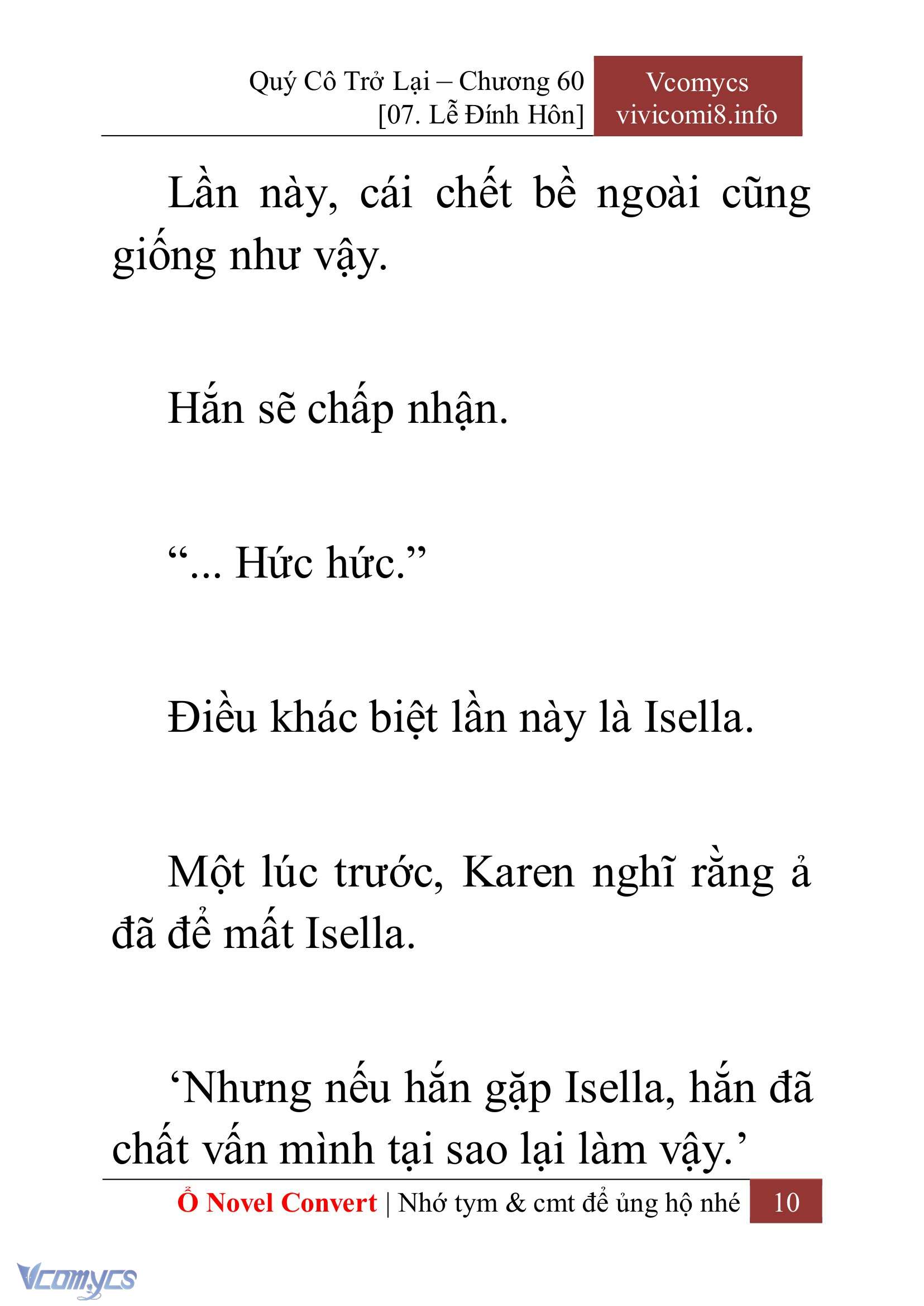 [Novel] Quý Cô Trở Lại Chapter 60 - Trang 13
