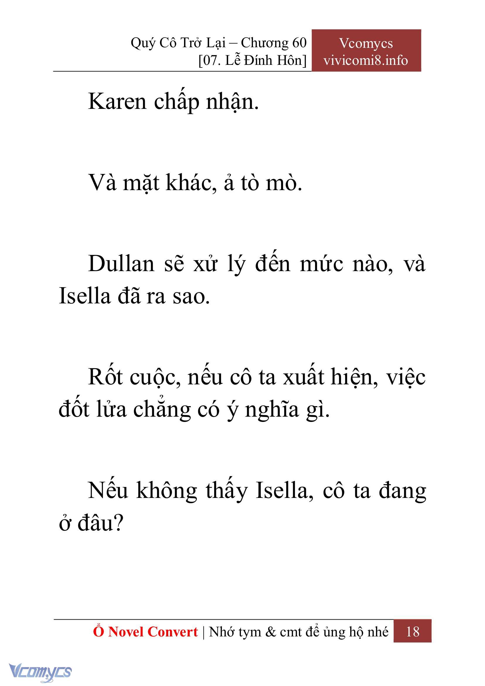 [Novel] Quý Cô Trở Lại Chapter 60 - Trang 21