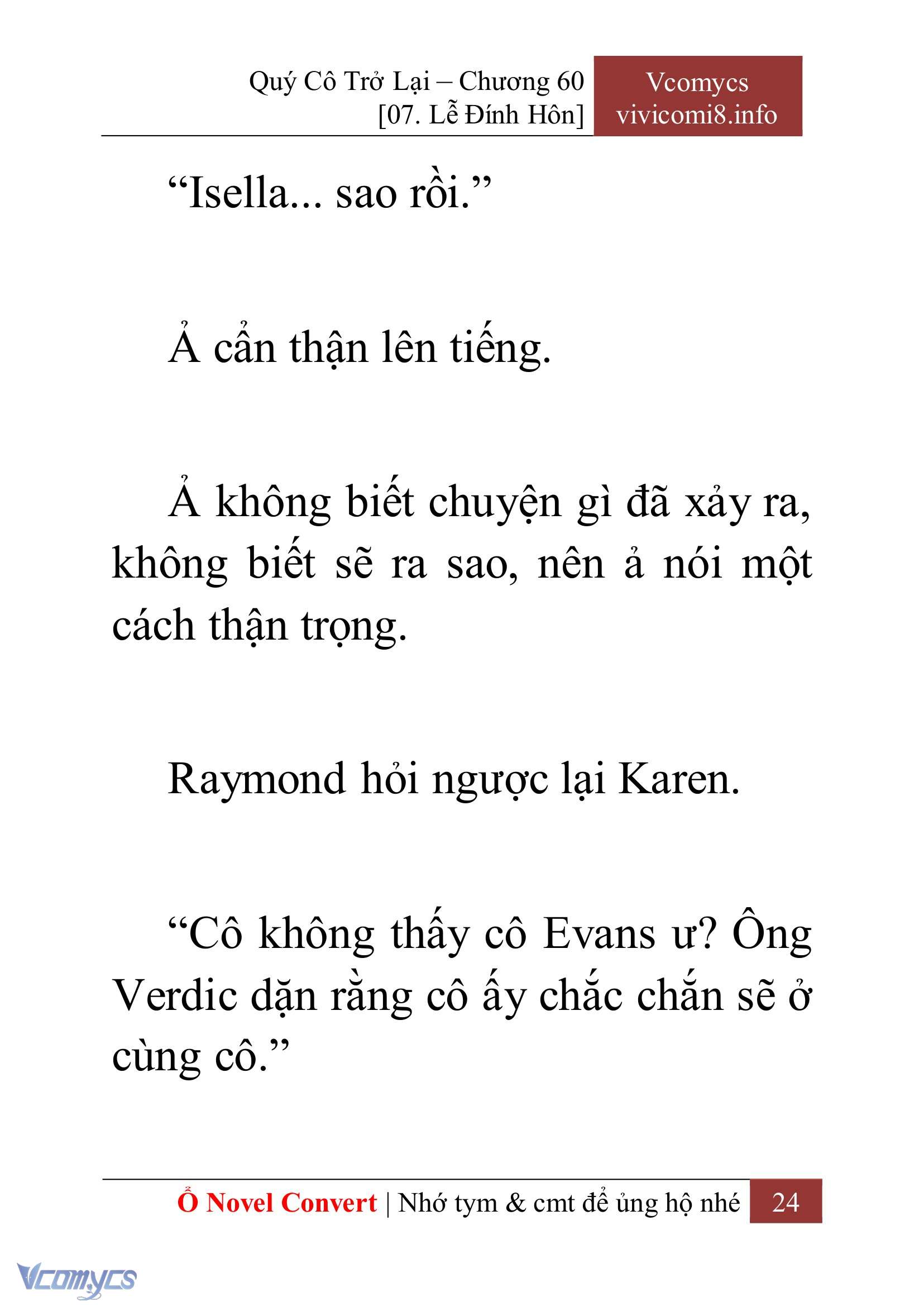 [Novel] Quý Cô Trở Lại Chapter 60 - Trang 27