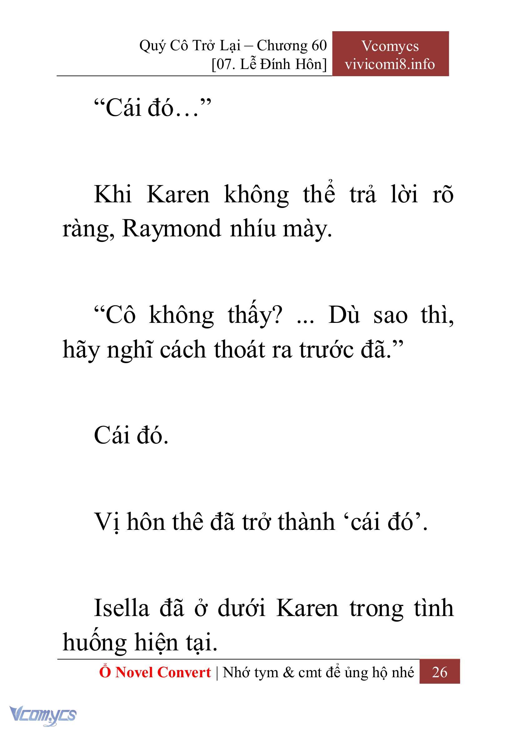 [Novel] Quý Cô Trở Lại Chapter 60 - Trang 29