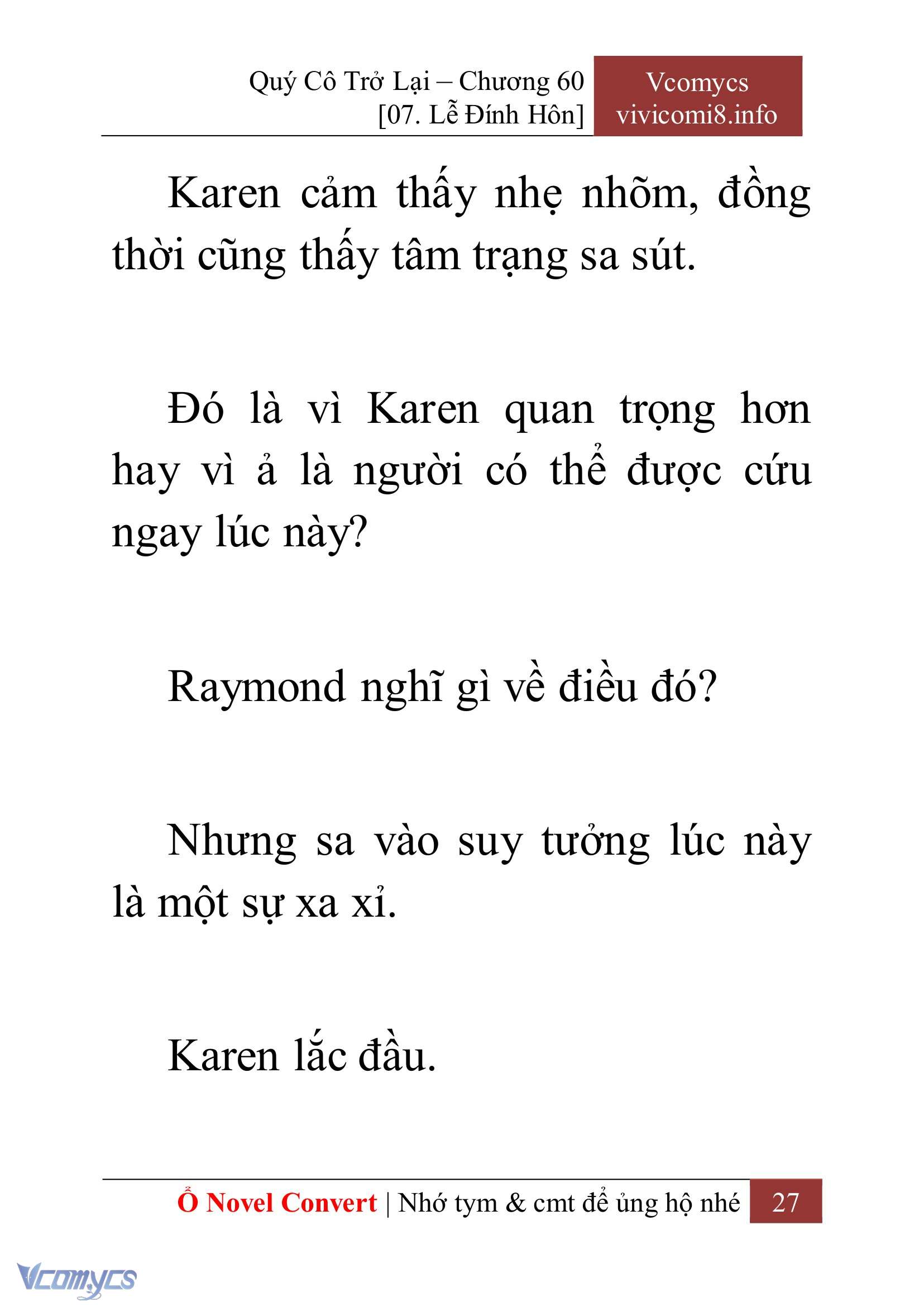 [Novel] Quý Cô Trở Lại Chapter 60 - Trang 30