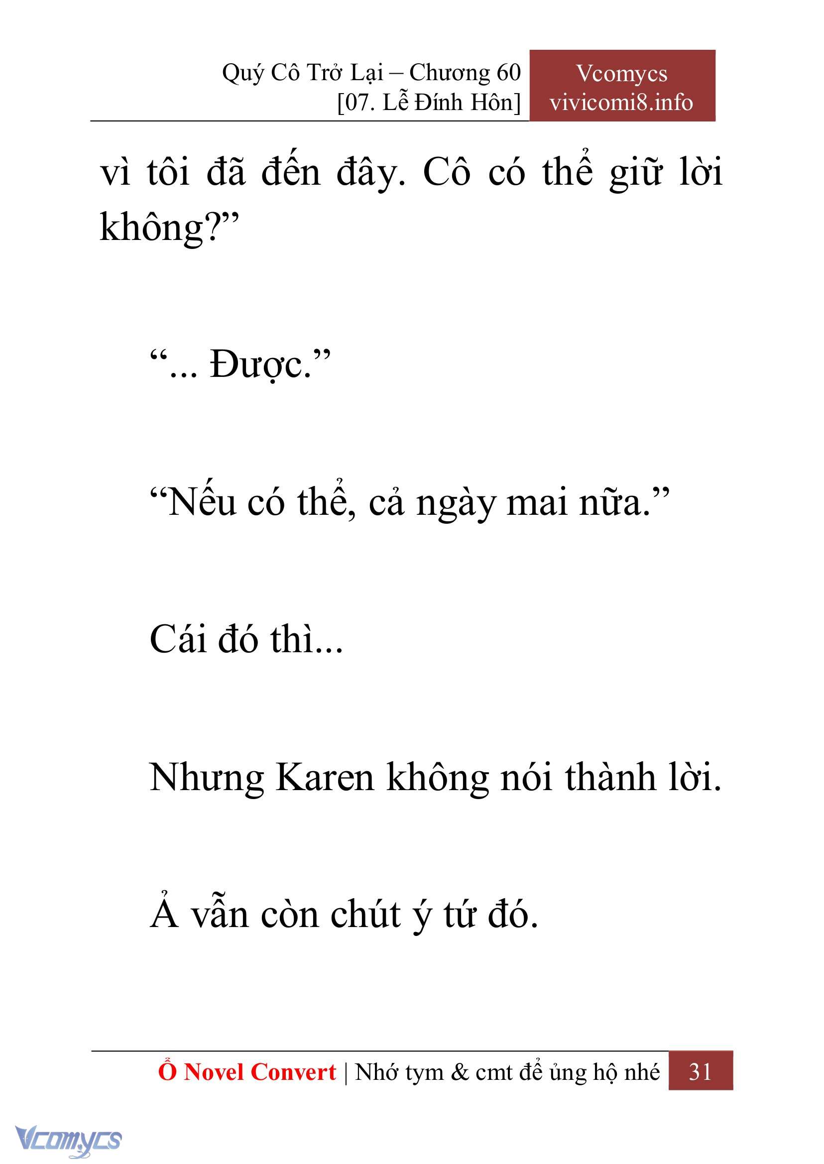 [Novel] Quý Cô Trở Lại Chapter 60 - Trang 34