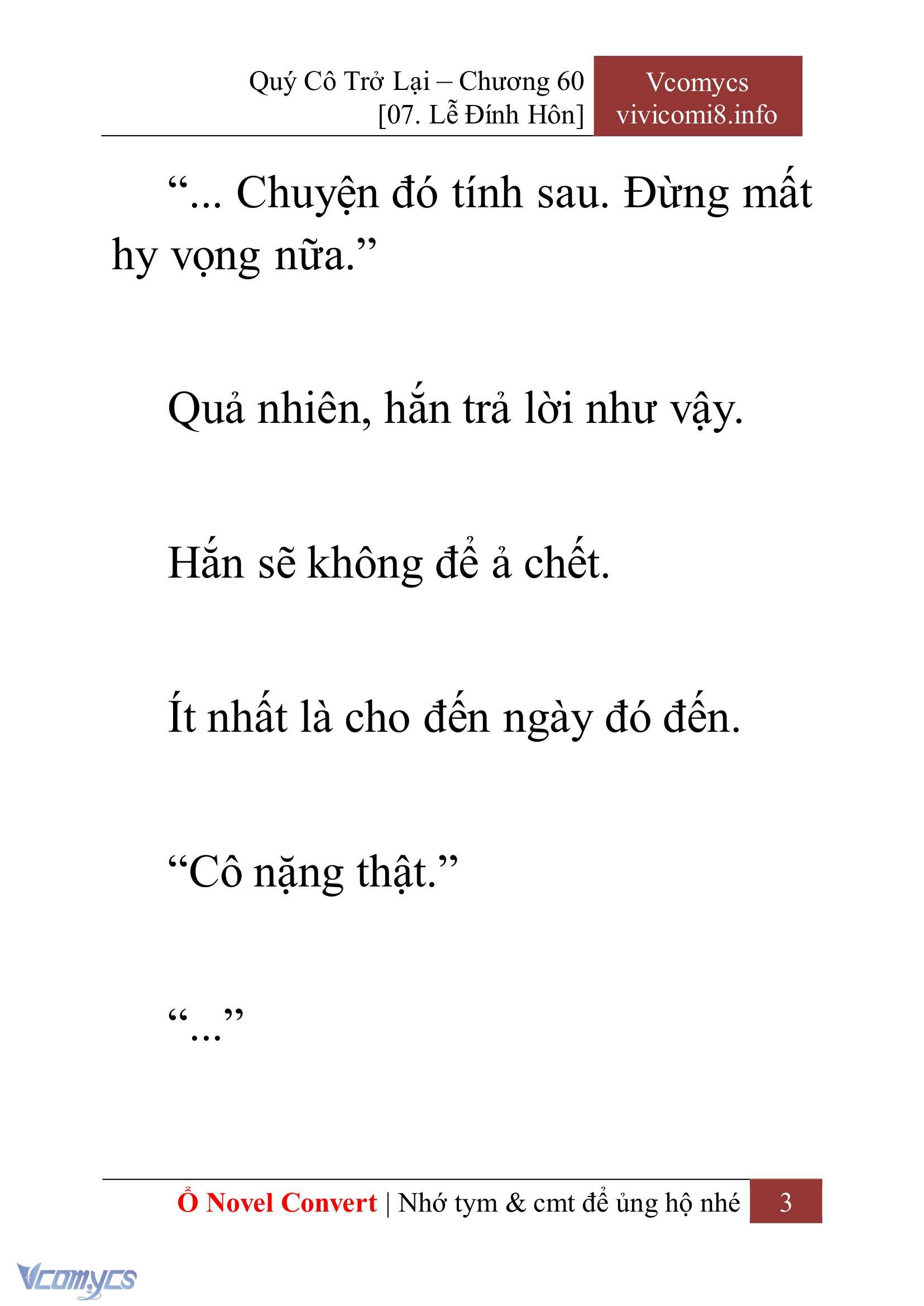 [Novel] Quý Cô Trở Lại Chapter 60 - Trang 6