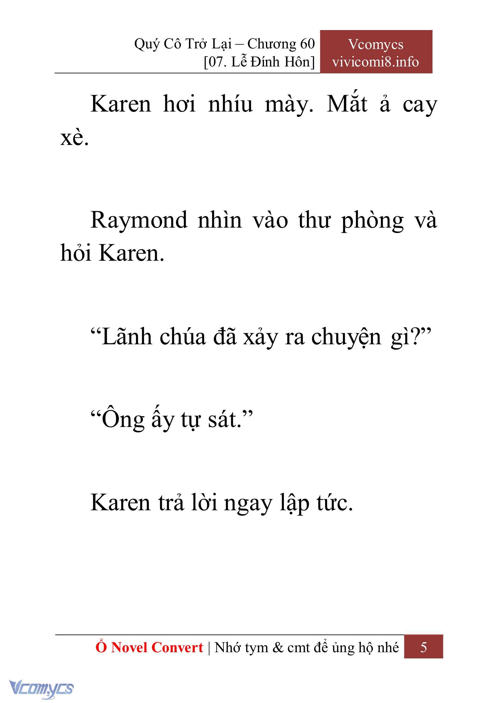 [Novel] Quý Cô Trở Lại Chapter 60 - Trang 8