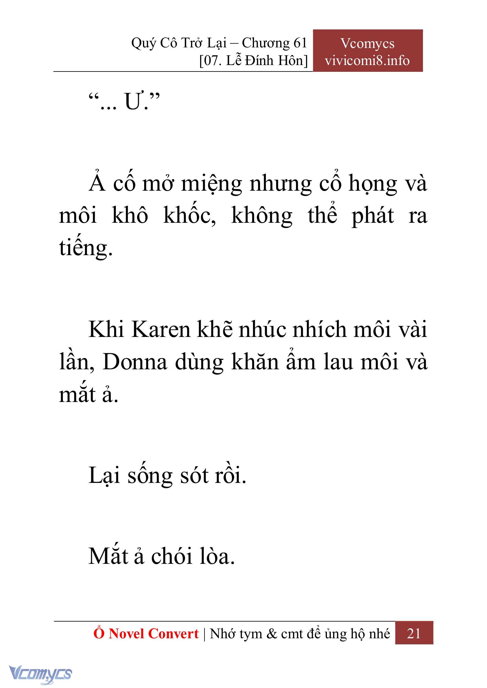 [Novel] Quý Cô Trở Lại Chapter 61 - Trang 24