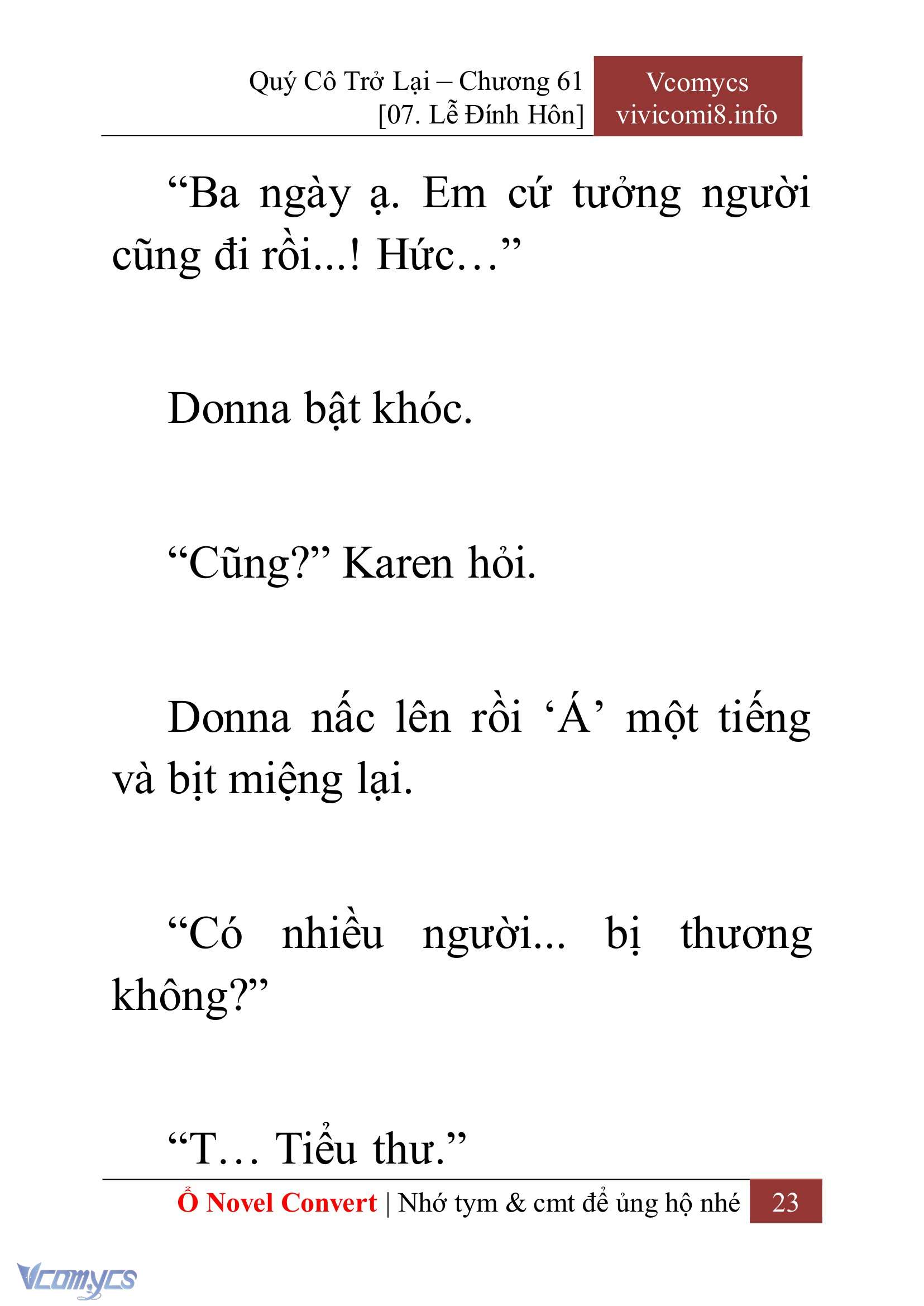 [Novel] Quý Cô Trở Lại Chapter 61 - Trang 26