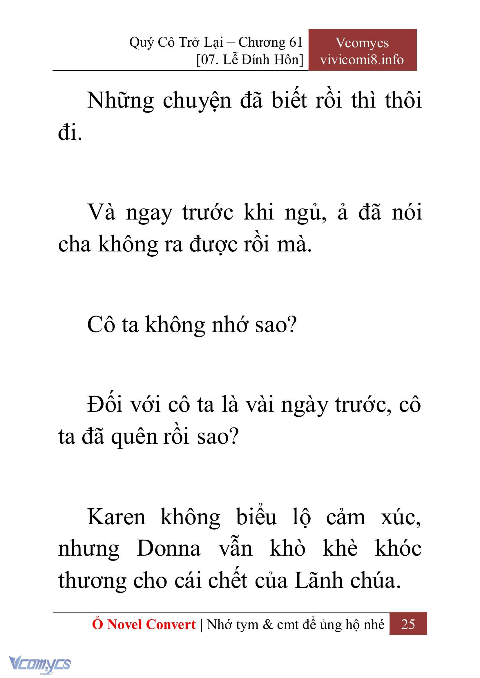 [Novel] Quý Cô Trở Lại Chapter 61 - Trang 28