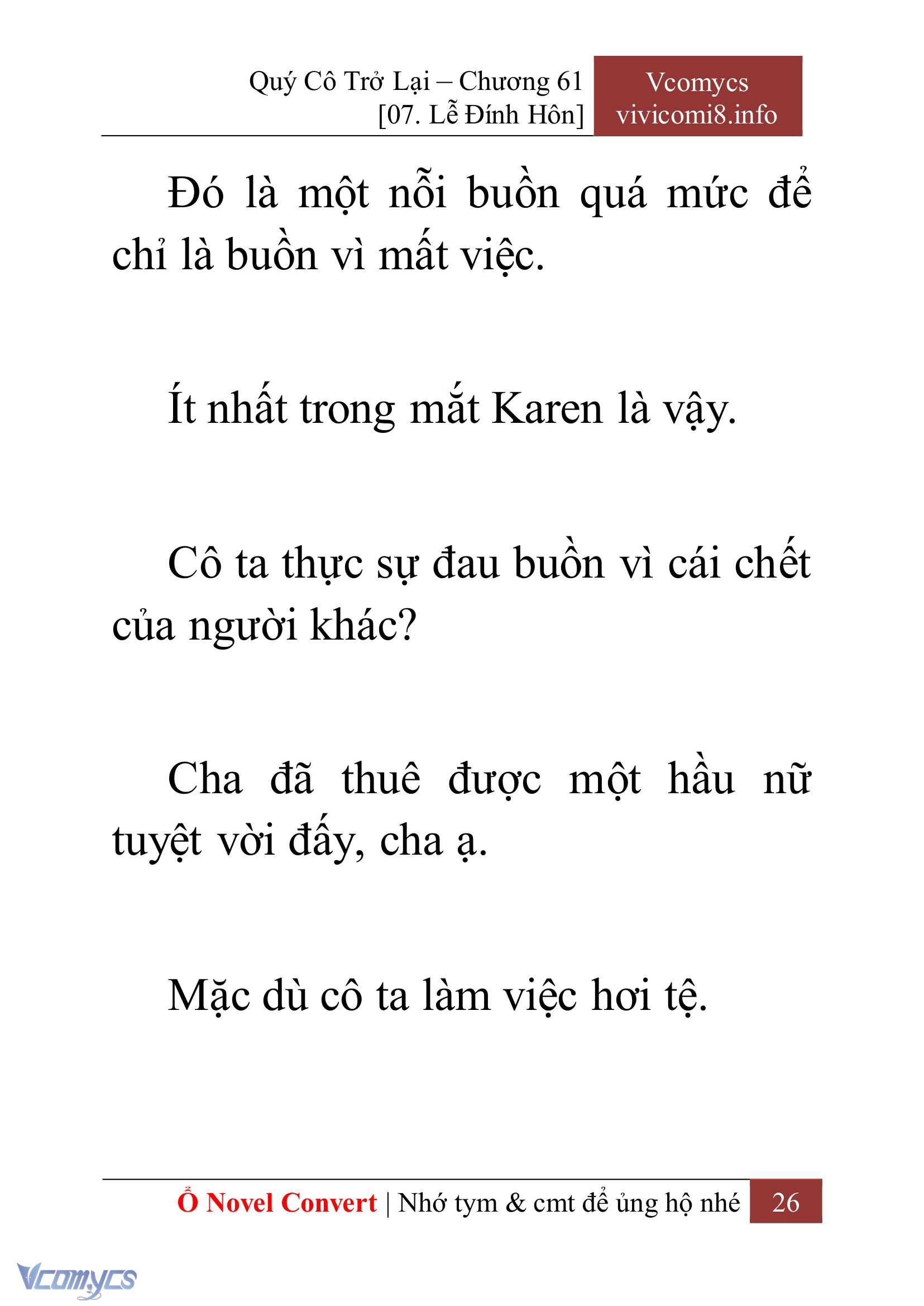 [Novel] Quý Cô Trở Lại Chapter 61 - Trang 29