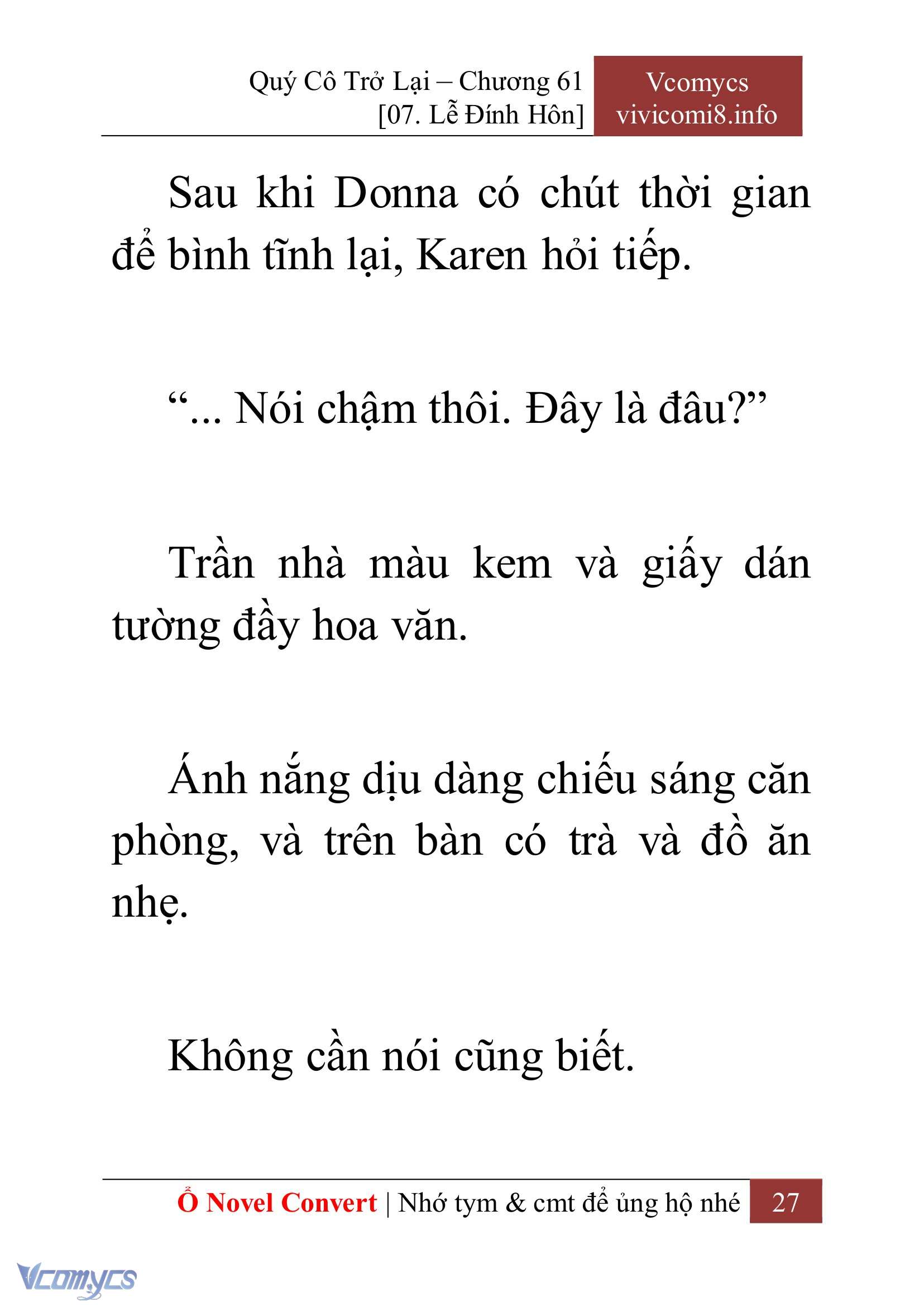 [Novel] Quý Cô Trở Lại Chapter 61 - Trang 30