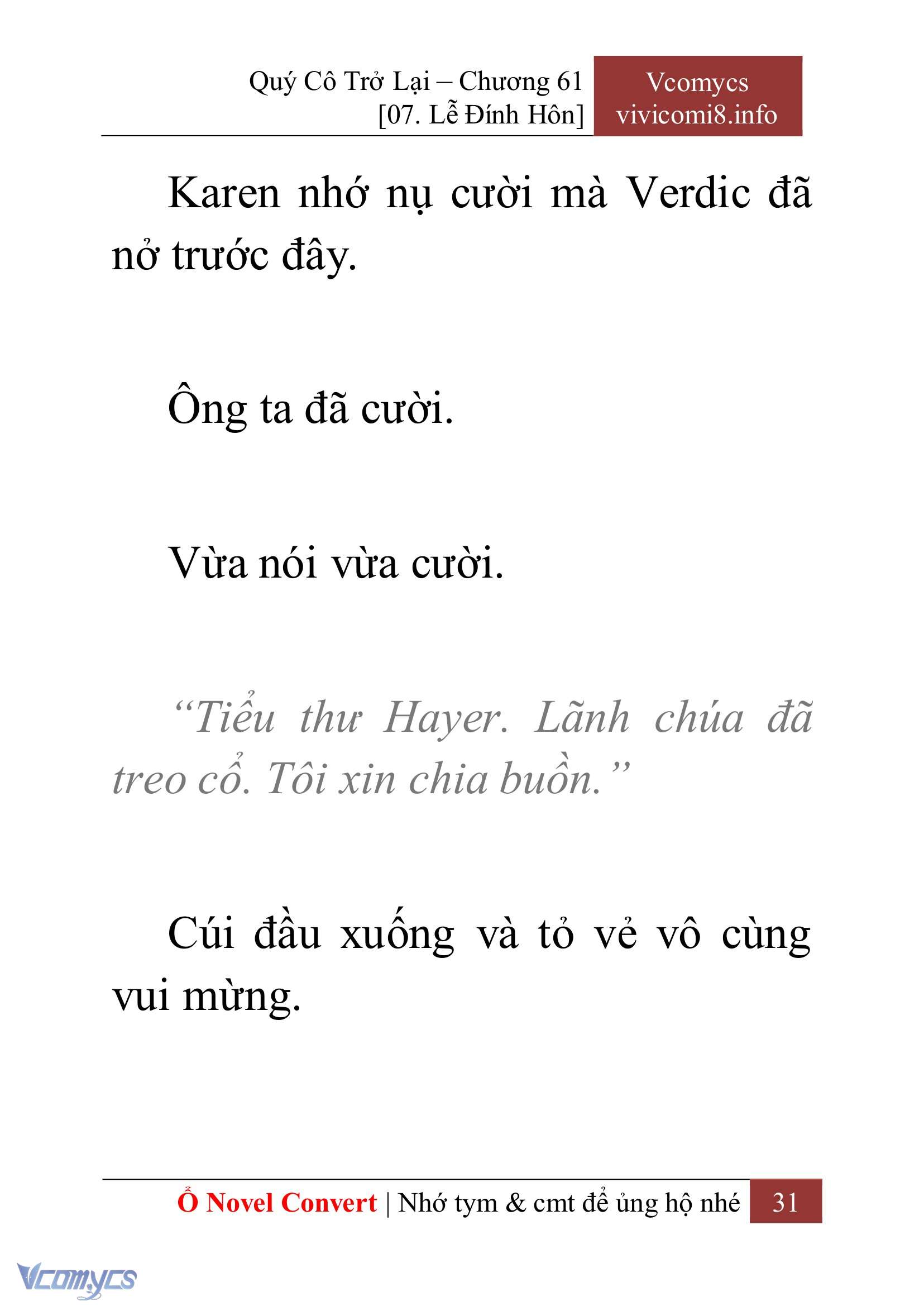 [Novel] Quý Cô Trở Lại Chapter 61 - Trang 34