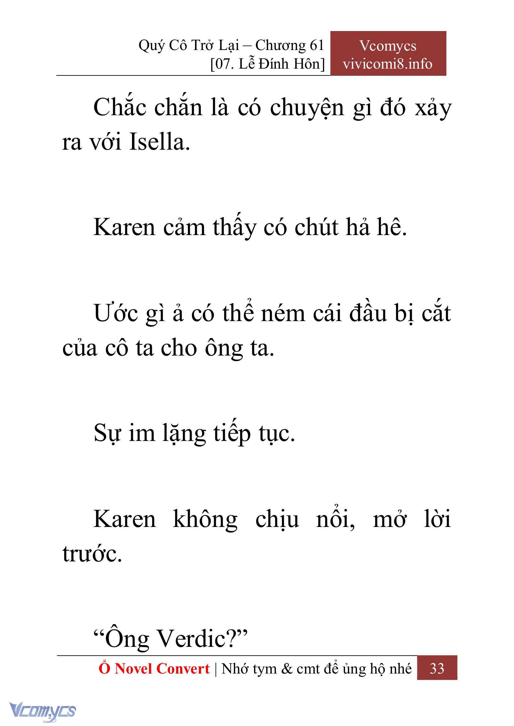 [Novel] Quý Cô Trở Lại Chapter 61 - Trang 36