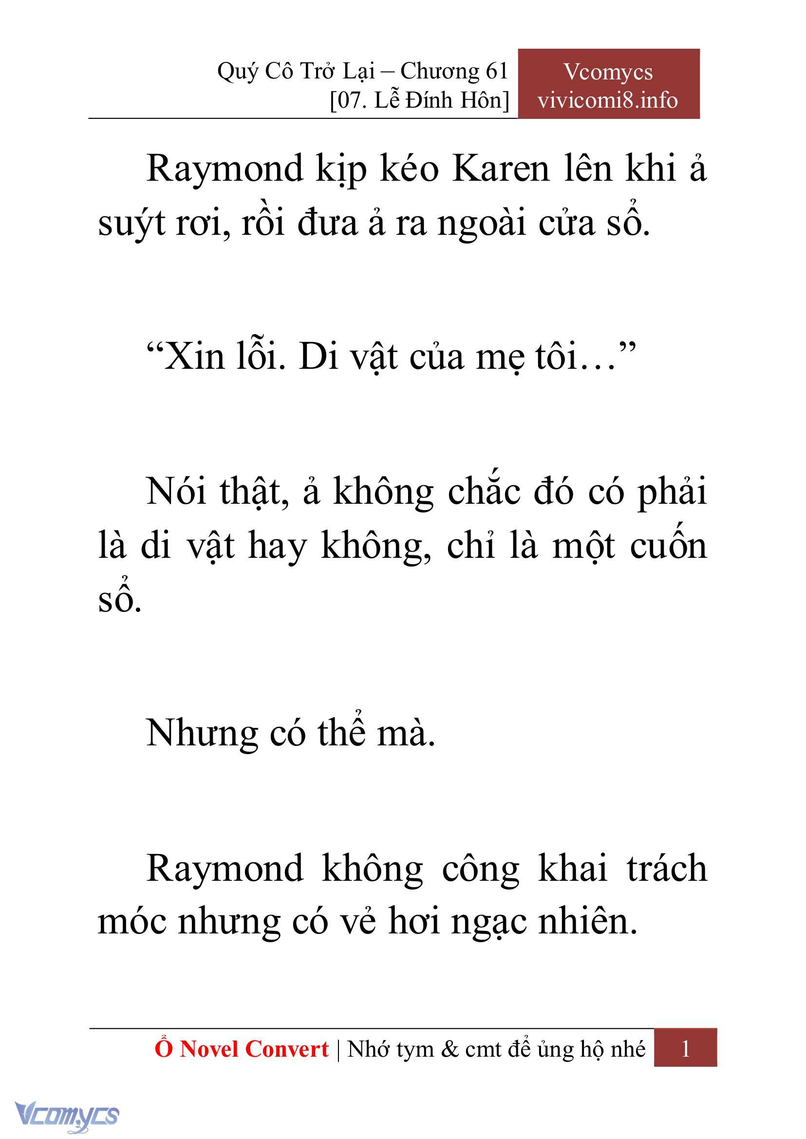 [Novel] Quý Cô Trở Lại Chapter 61 - Trang 4
