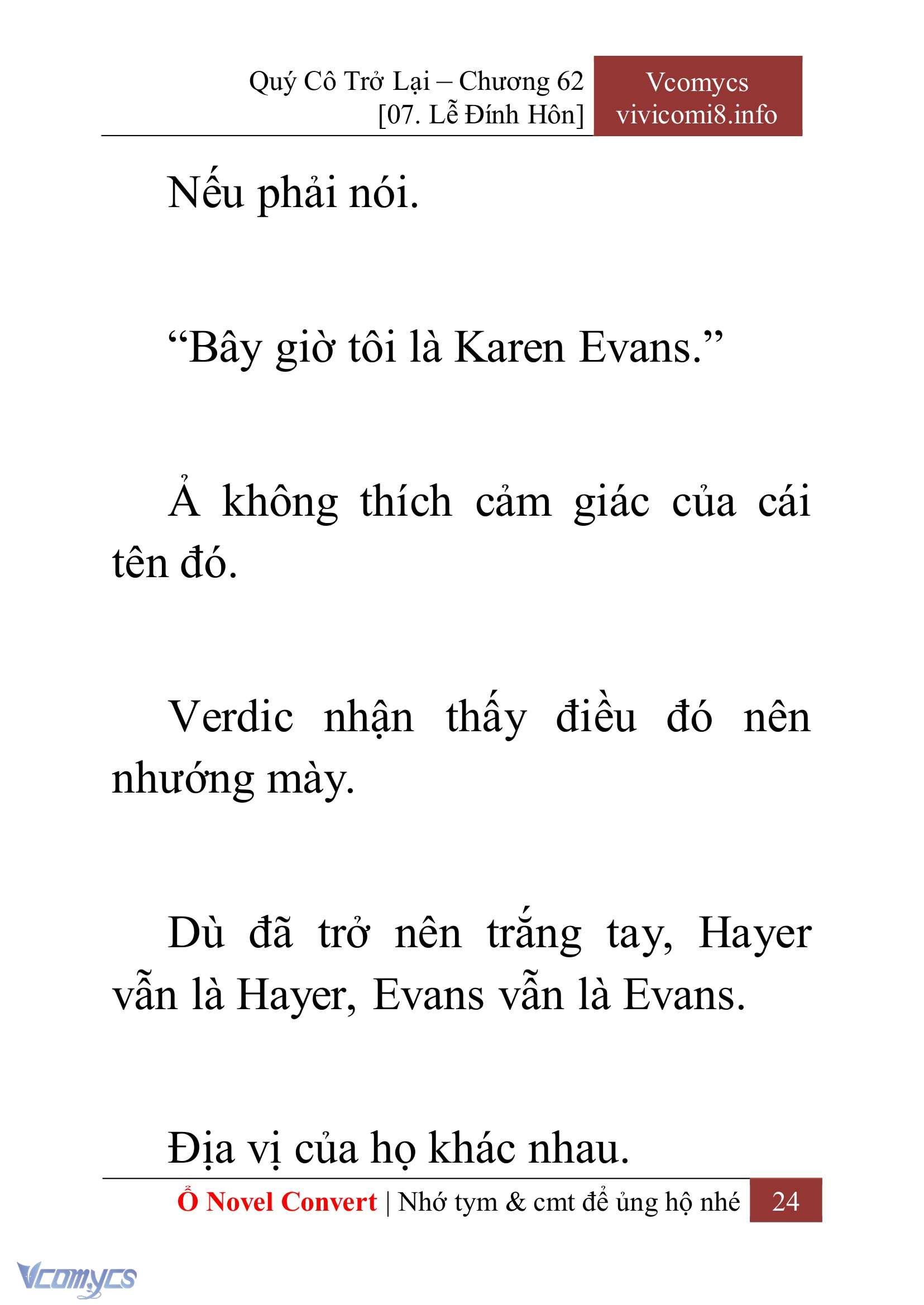 [Novel] Quý Cô Trở Lại Chapter 62 - Trang 27