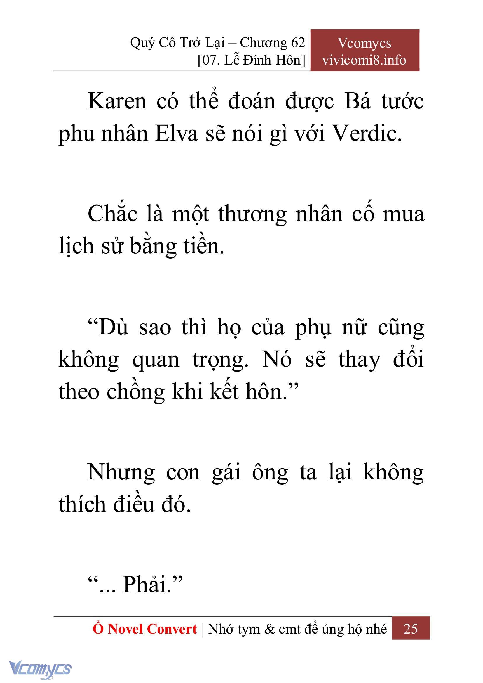 [Novel] Quý Cô Trở Lại Chapter 62 - Trang 28