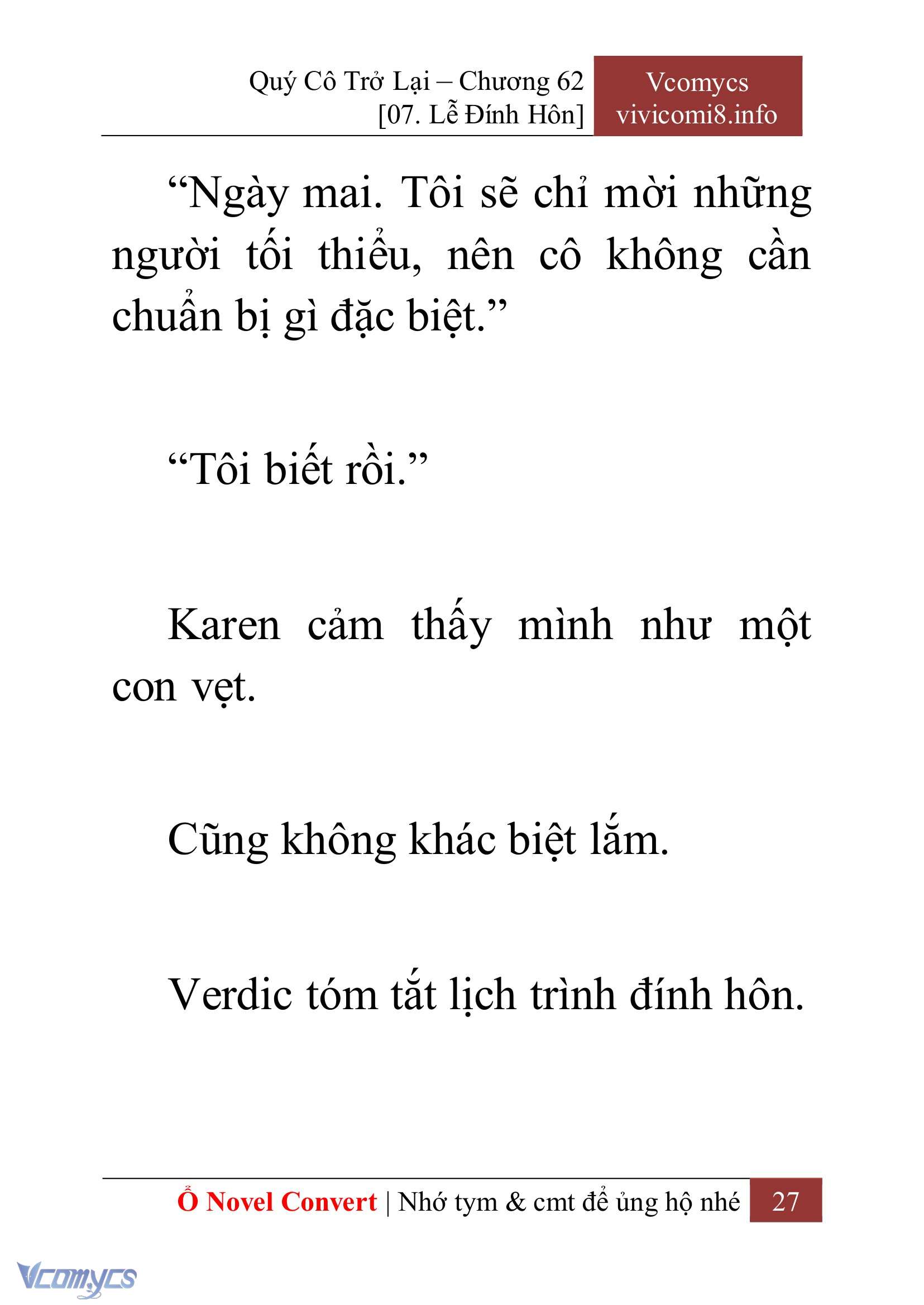 [Novel] Quý Cô Trở Lại Chapter 62 - Trang 30