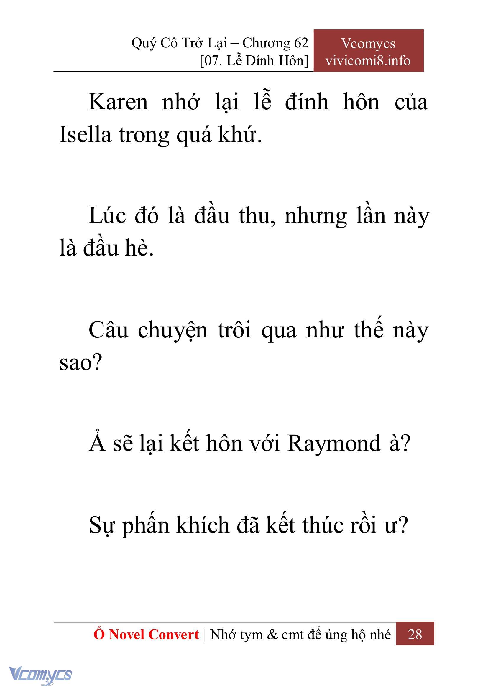 [Novel] Quý Cô Trở Lại Chapter 62 - Trang 31