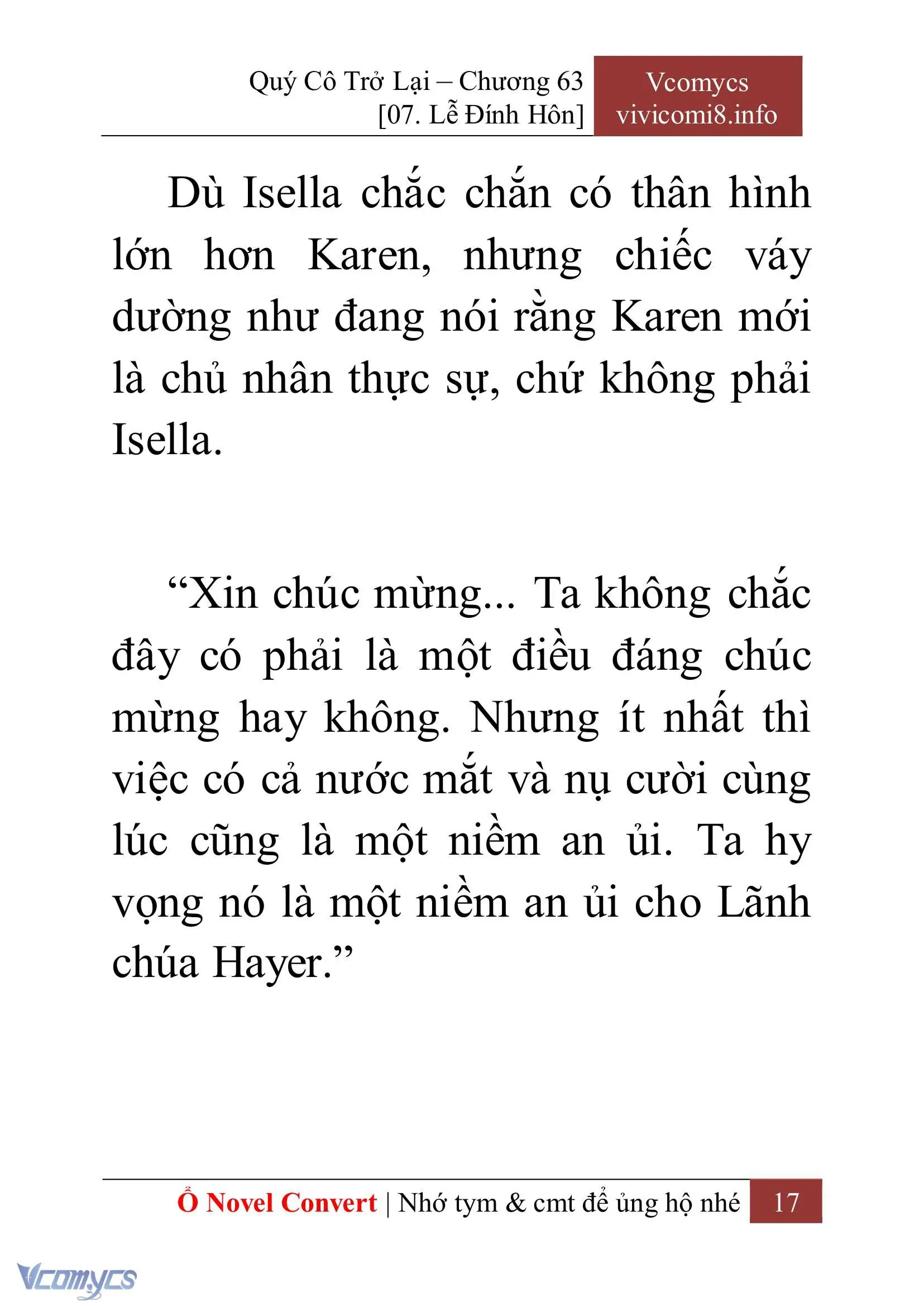 [Novel] Quý Cô Trở Lại Chapter 63 - Trang 20