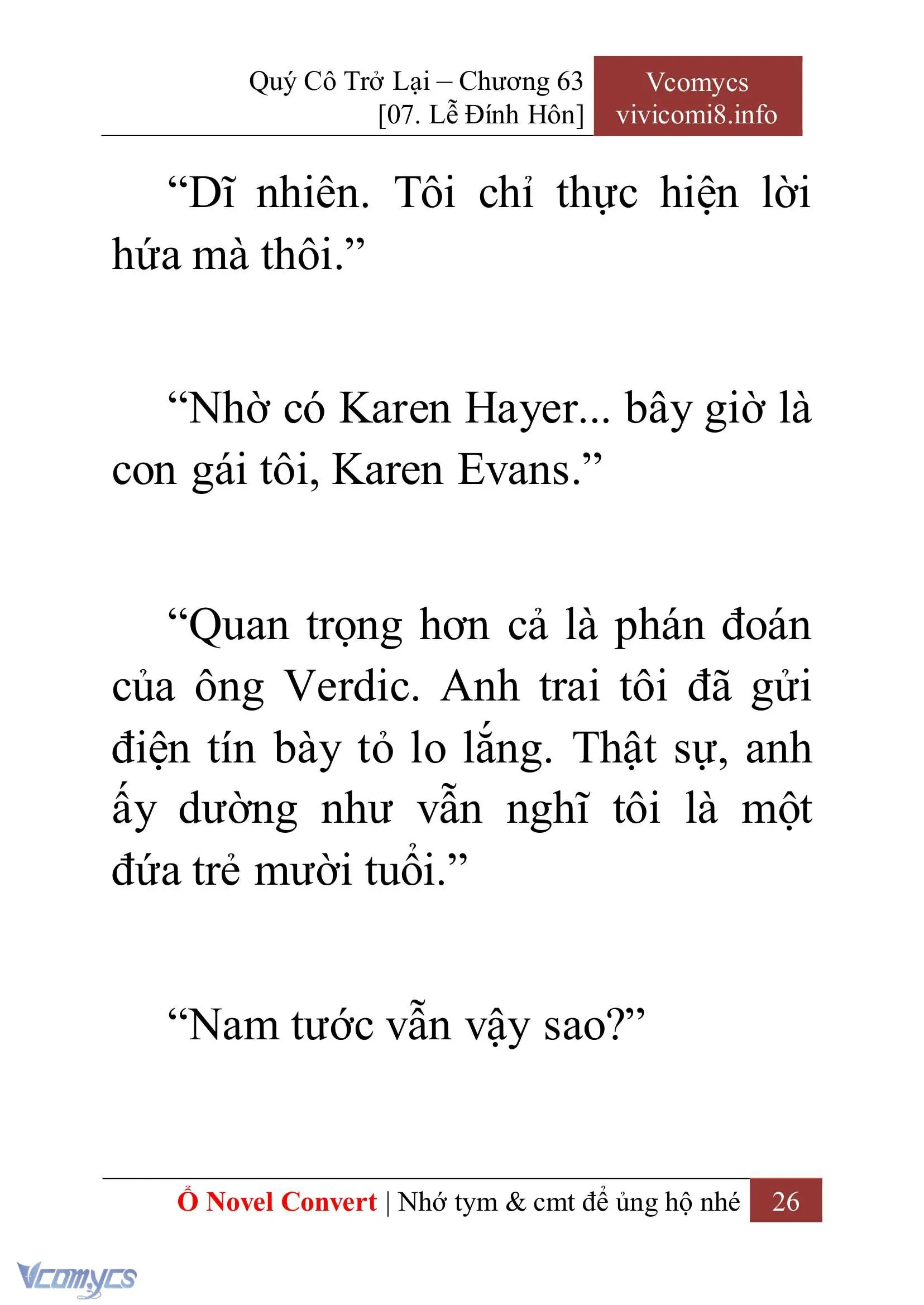 [Novel] Quý Cô Trở Lại Chapter 63 - Trang 29