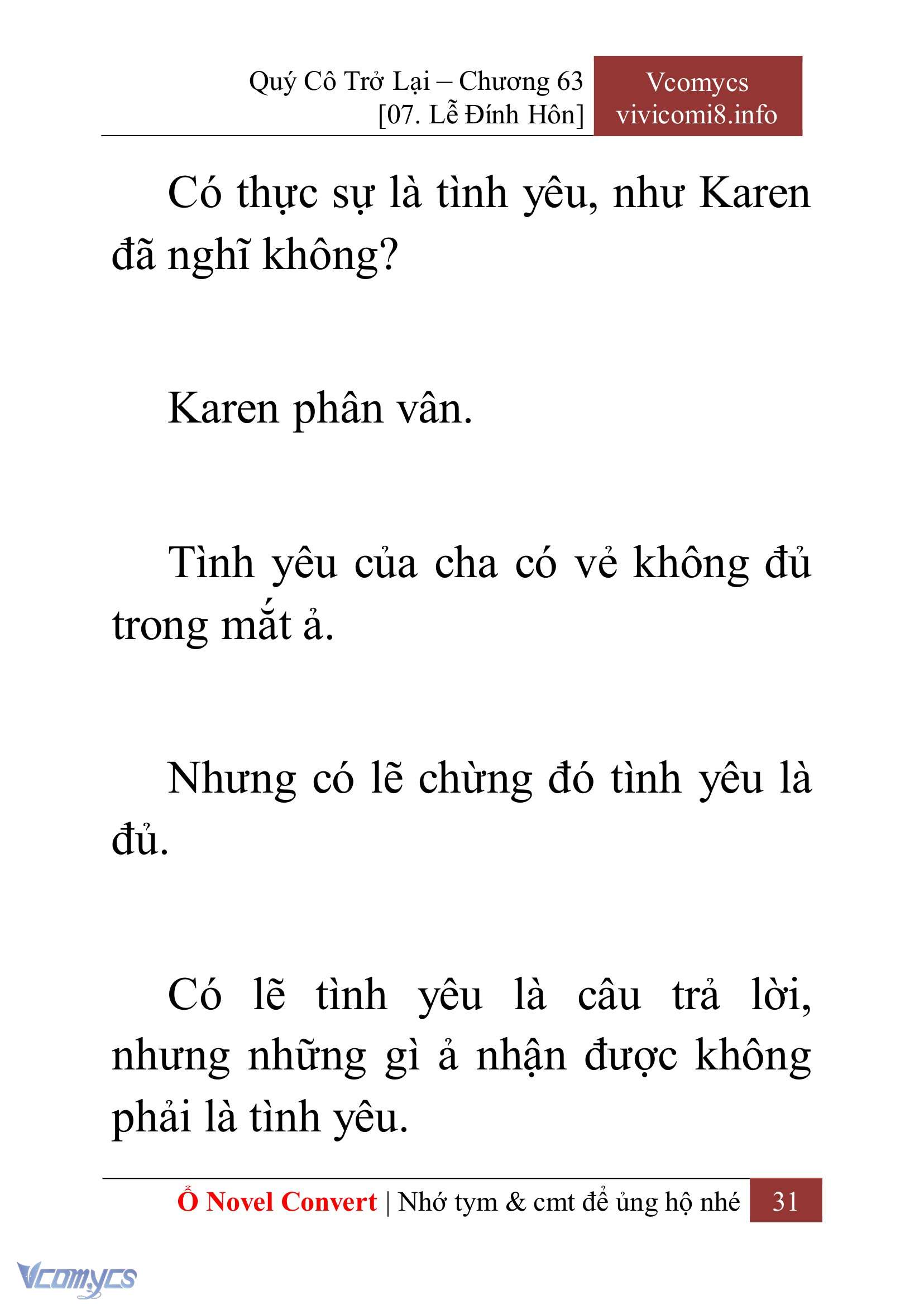 [Novel] Quý Cô Trở Lại Chapter 63 - Trang 34