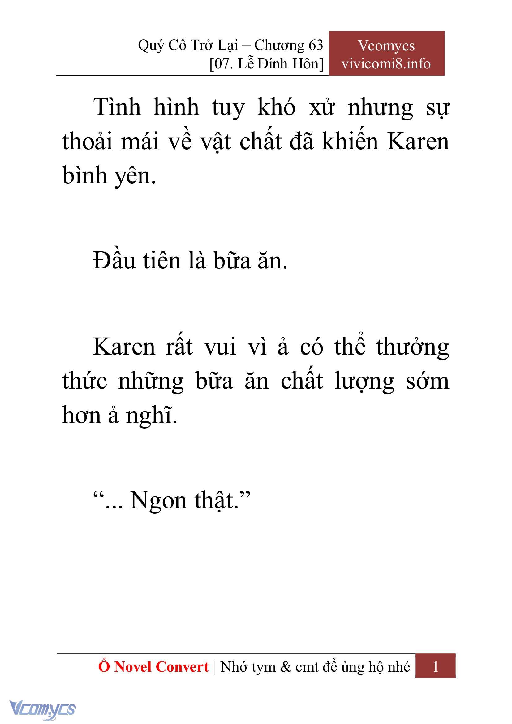 [Novel] Quý Cô Trở Lại Chapter 63 - Trang 4