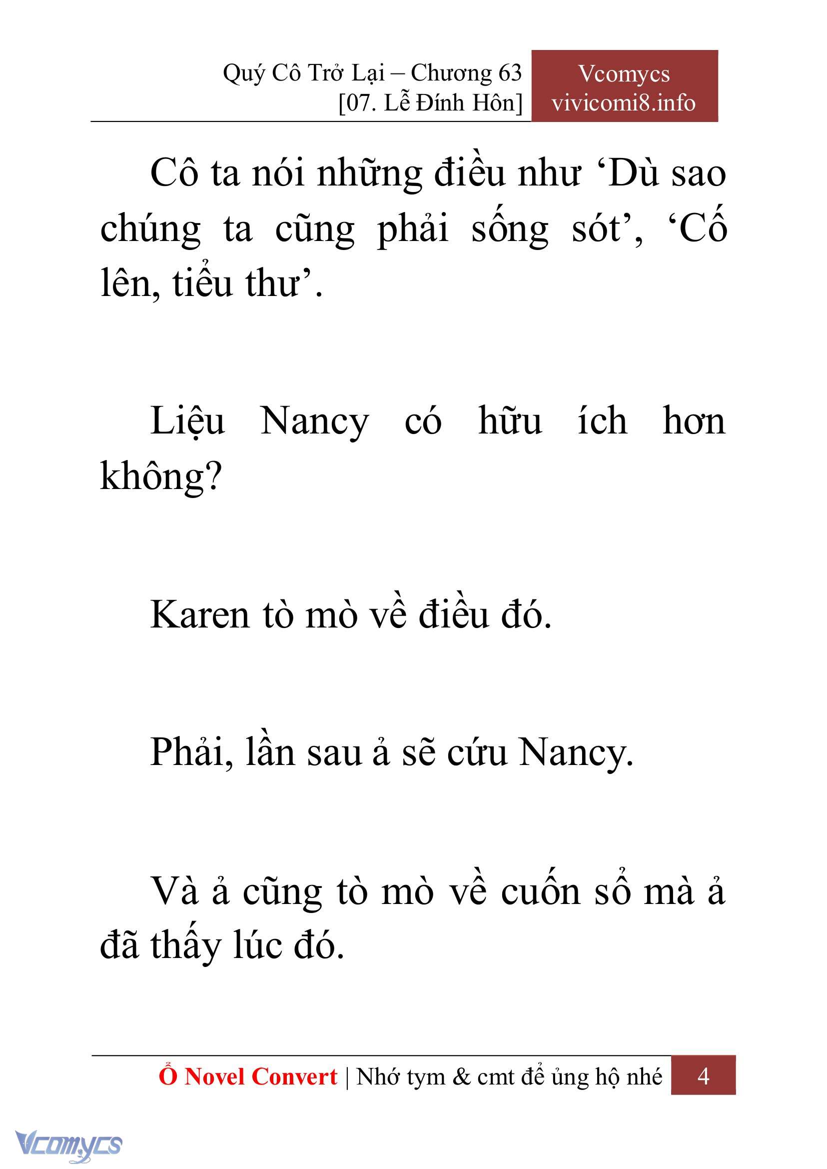 [Novel] Quý Cô Trở Lại Chapter 63 - Trang 7