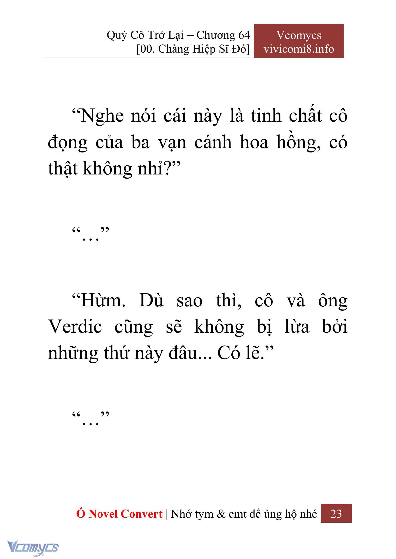 [Novel] Quý Cô Trở Lại Chapter 64 - Trang 26