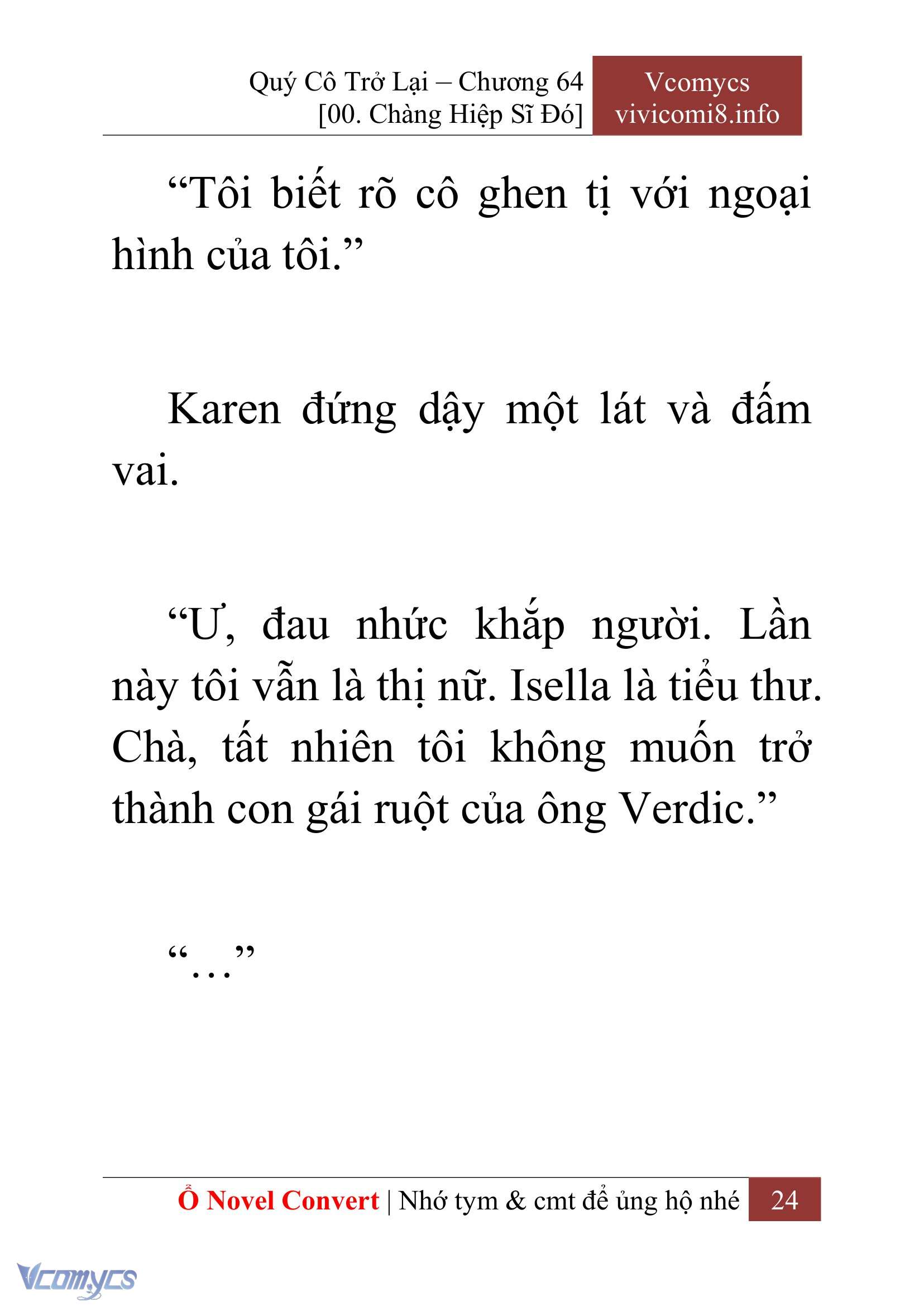 [Novel] Quý Cô Trở Lại Chapter 64 - Trang 27