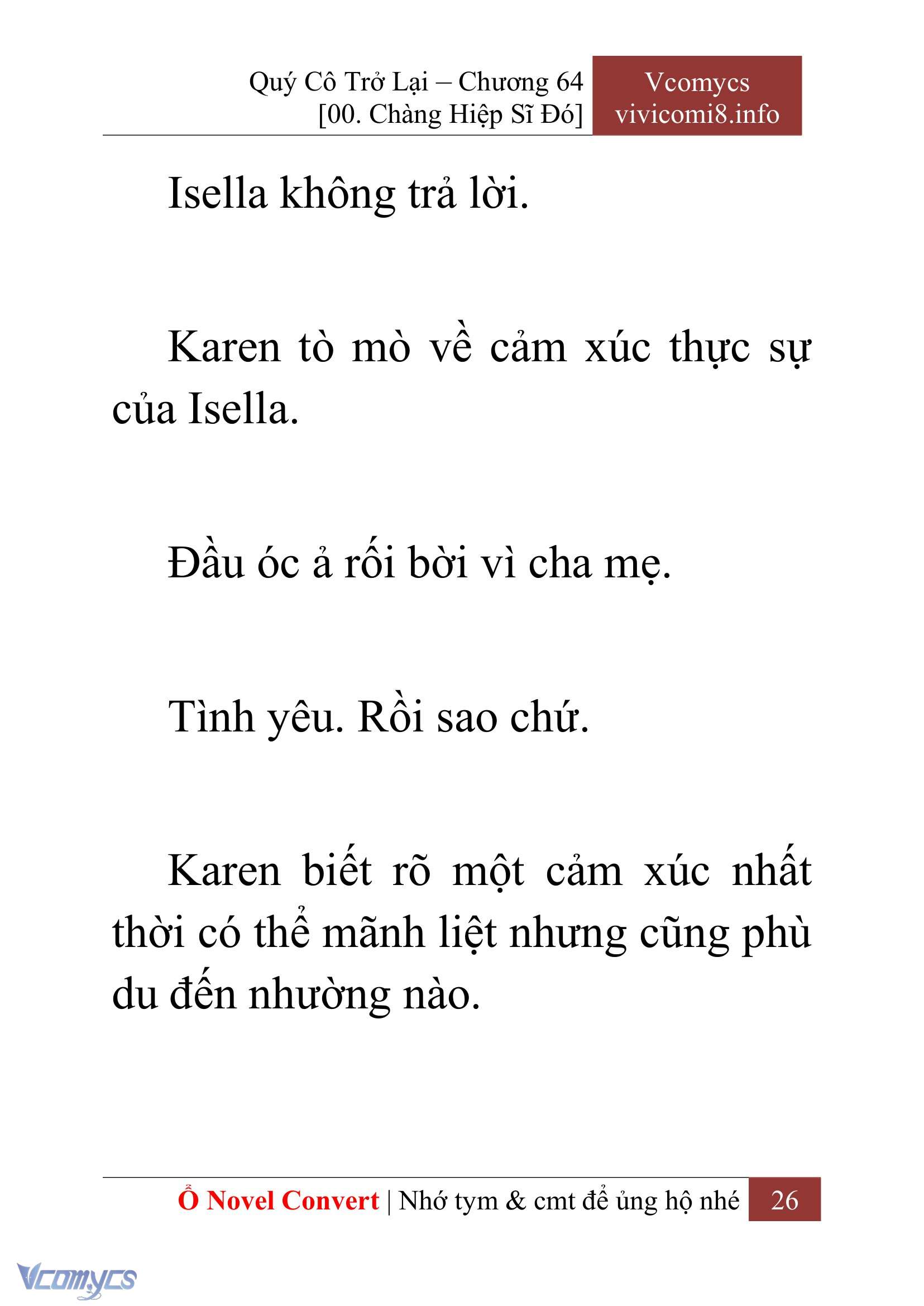 [Novel] Quý Cô Trở Lại Chapter 64 - Trang 29