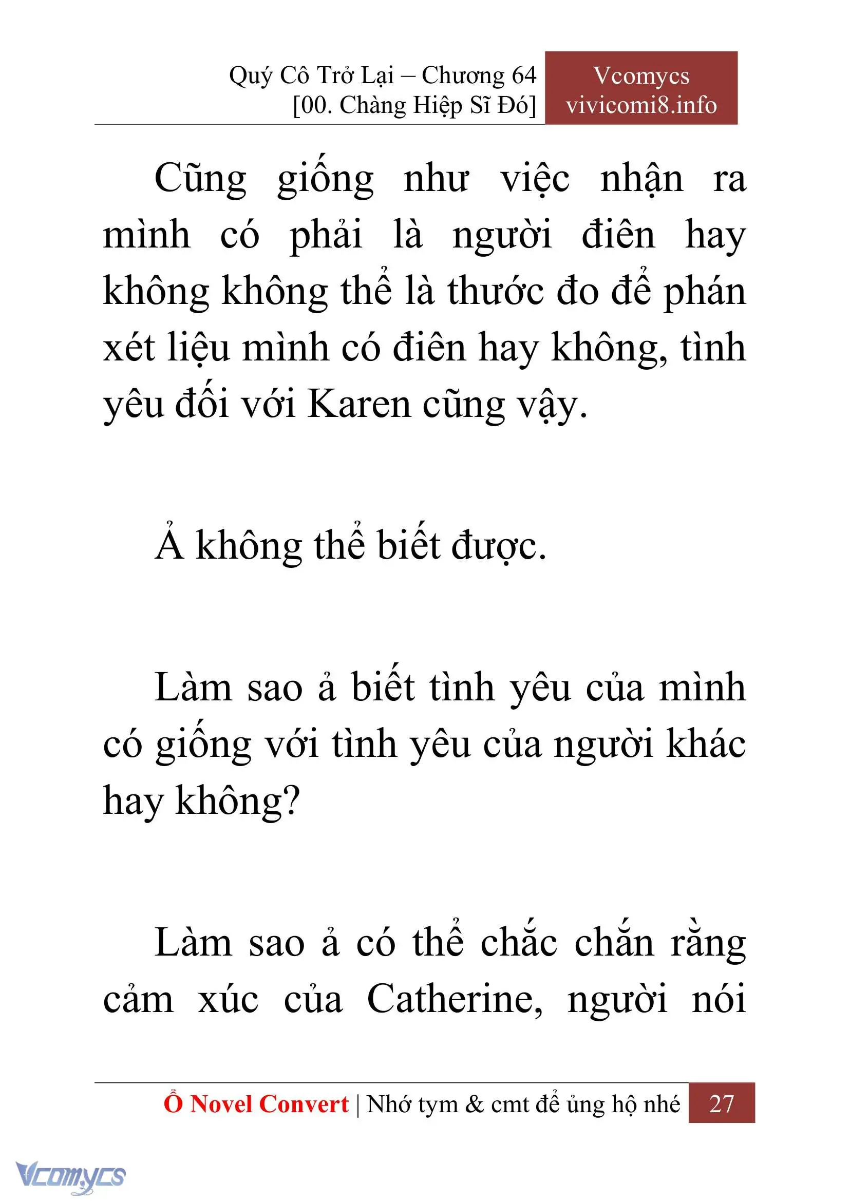 [Novel] Quý Cô Trở Lại Chapter 64 - Trang 30