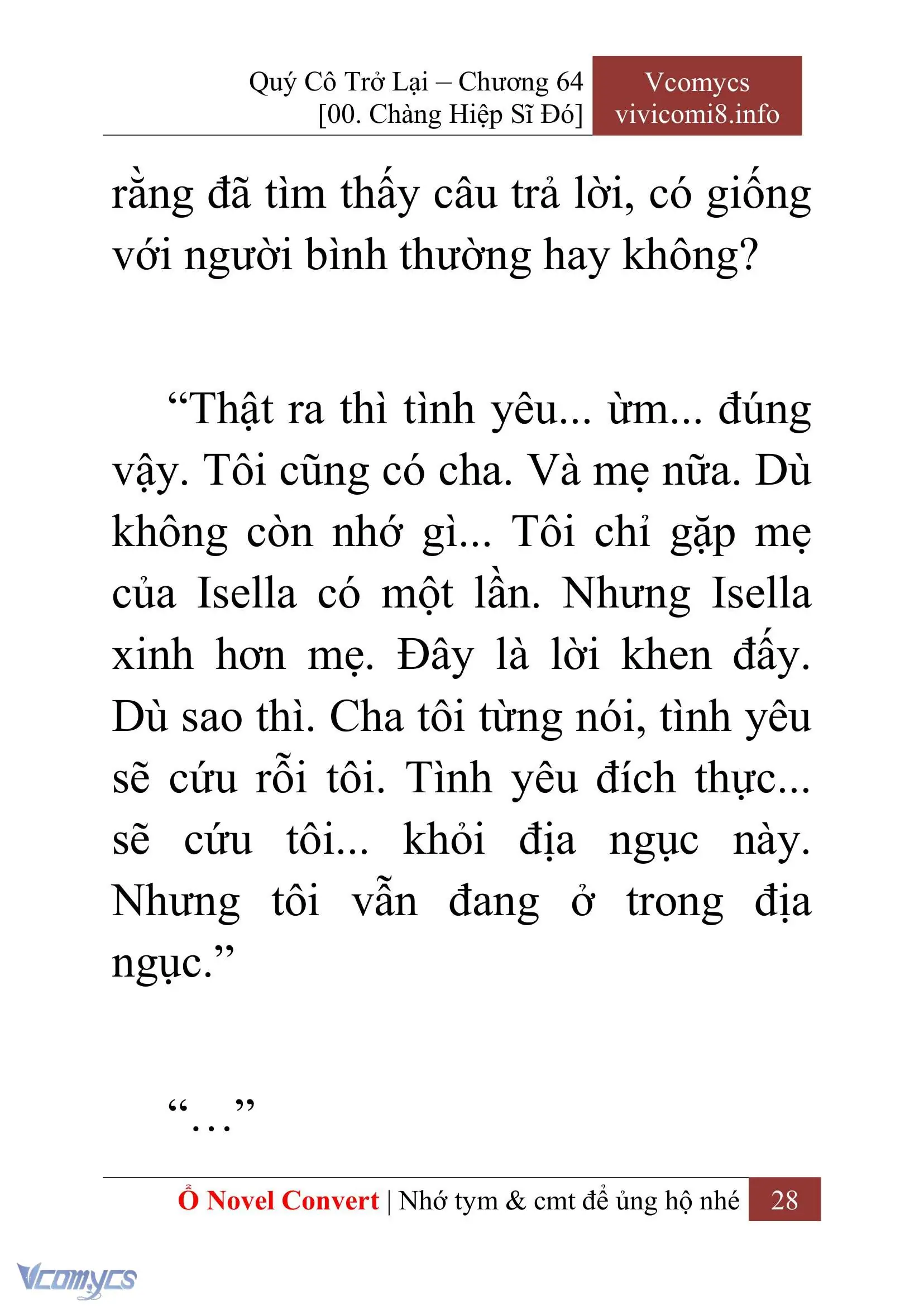 [Novel] Quý Cô Trở Lại Chapter 64 - Trang 31