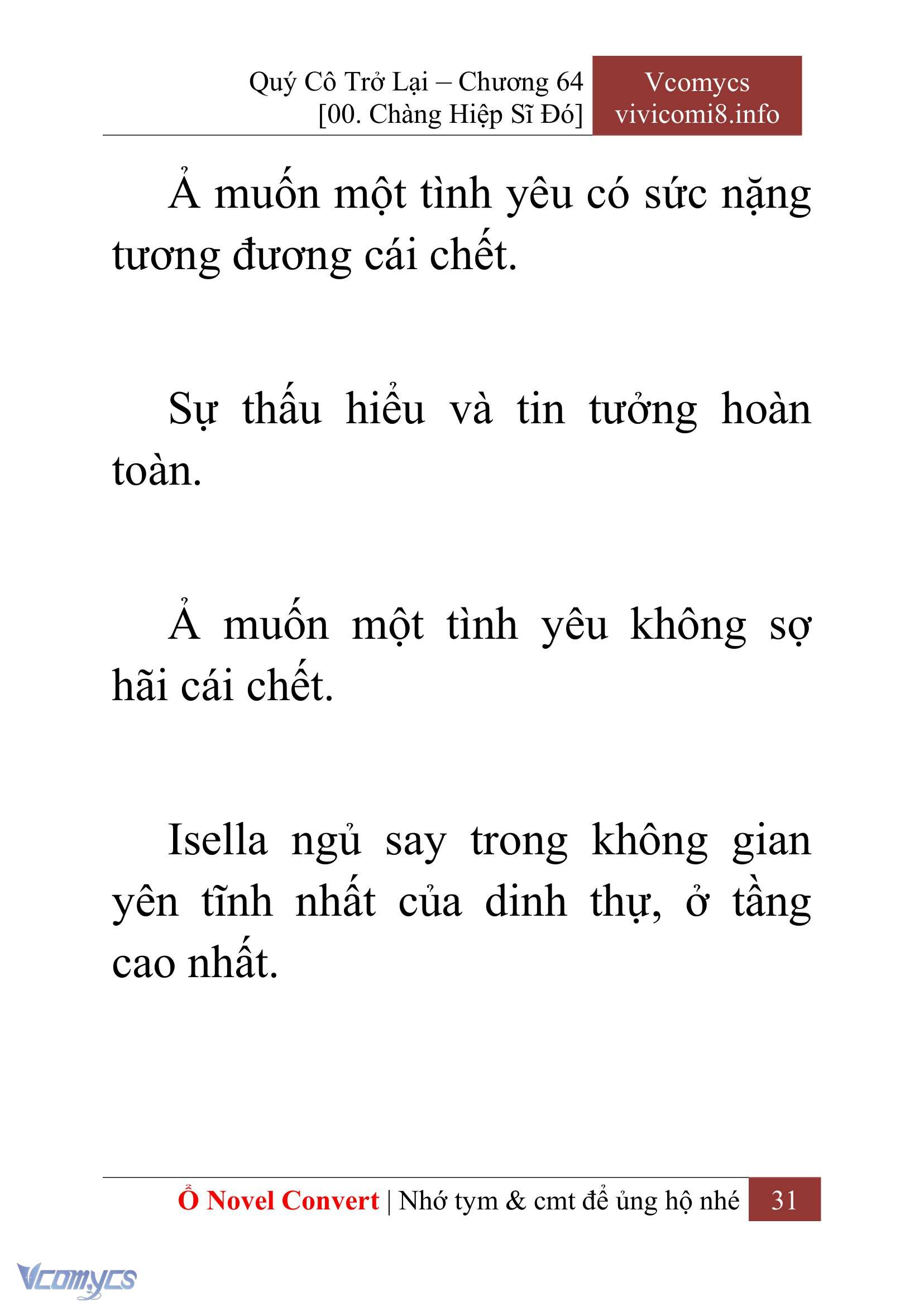 [Novel] Quý Cô Trở Lại Chapter 64 - Trang 34