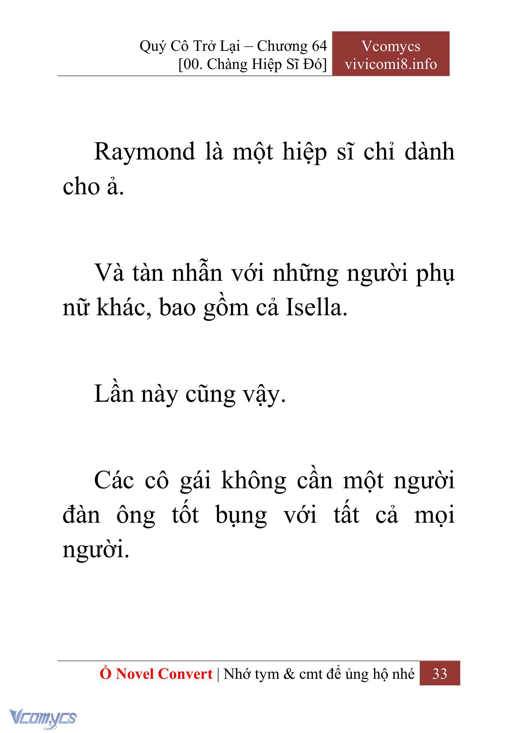 [Novel] Quý Cô Trở Lại Chapter 64 - Trang 36