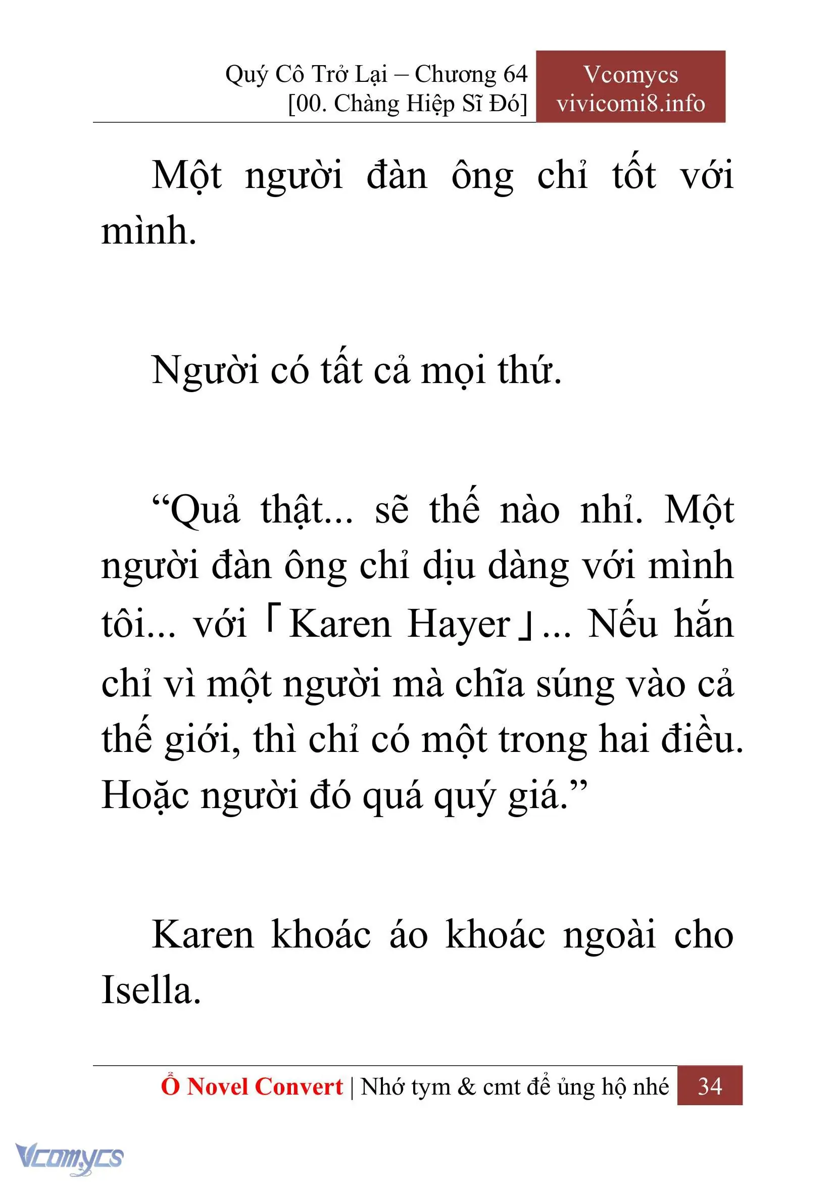 [Novel] Quý Cô Trở Lại Chapter 64 - Trang 37
