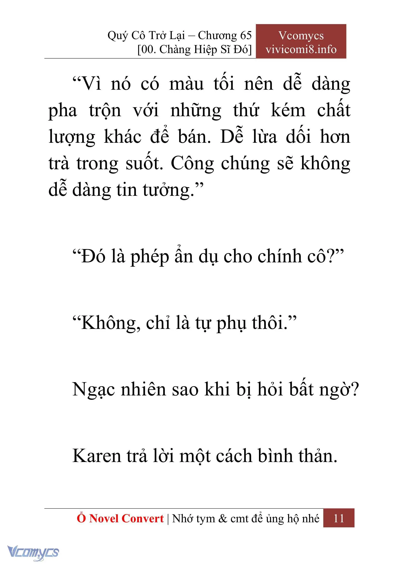 [Novel] Quý Cô Trở Lại Chapter 65 - Trang 14