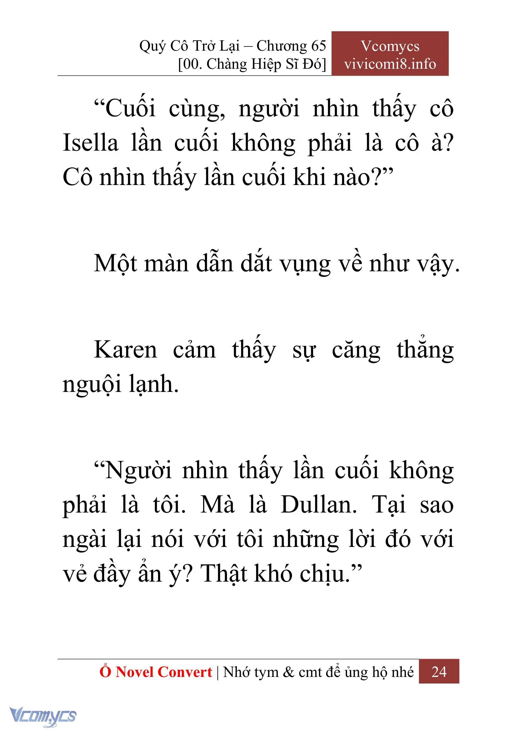 [Novel] Quý Cô Trở Lại Chapter 65 - Trang 27