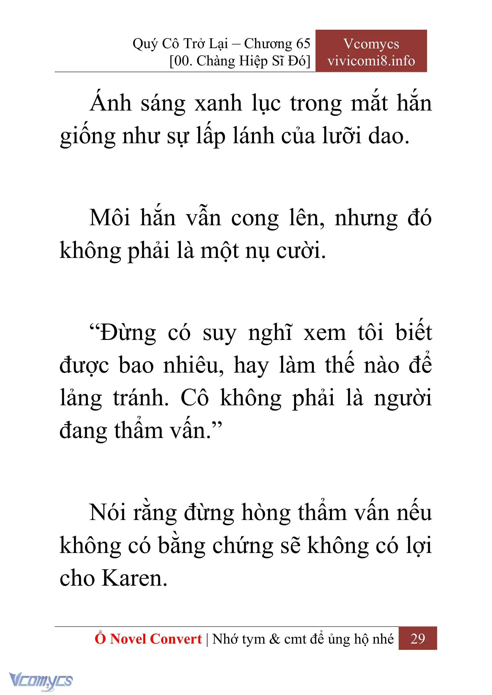 [Novel] Quý Cô Trở Lại Chapter 65 - Trang 32
