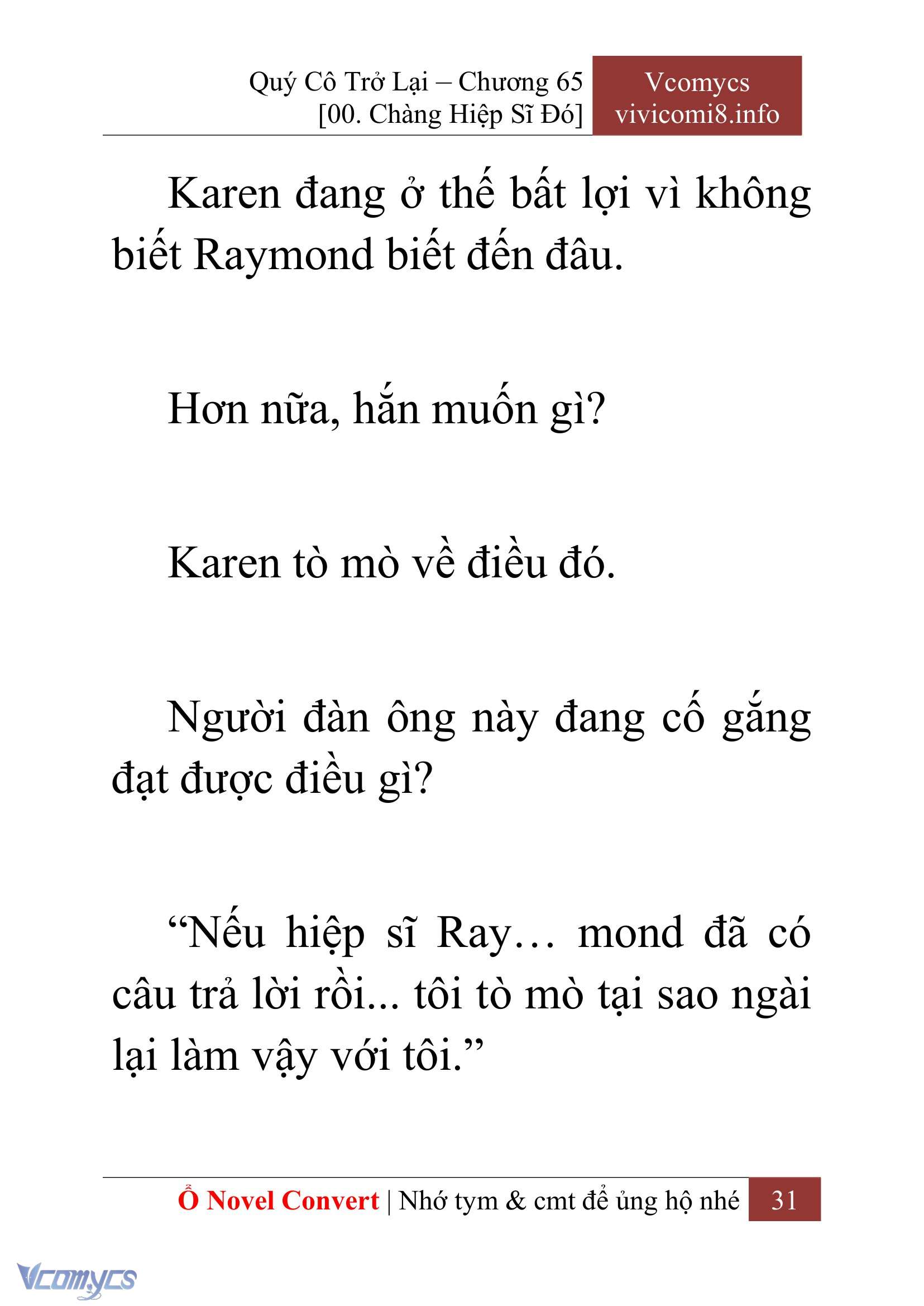 [Novel] Quý Cô Trở Lại Chapter 65 - Trang 34