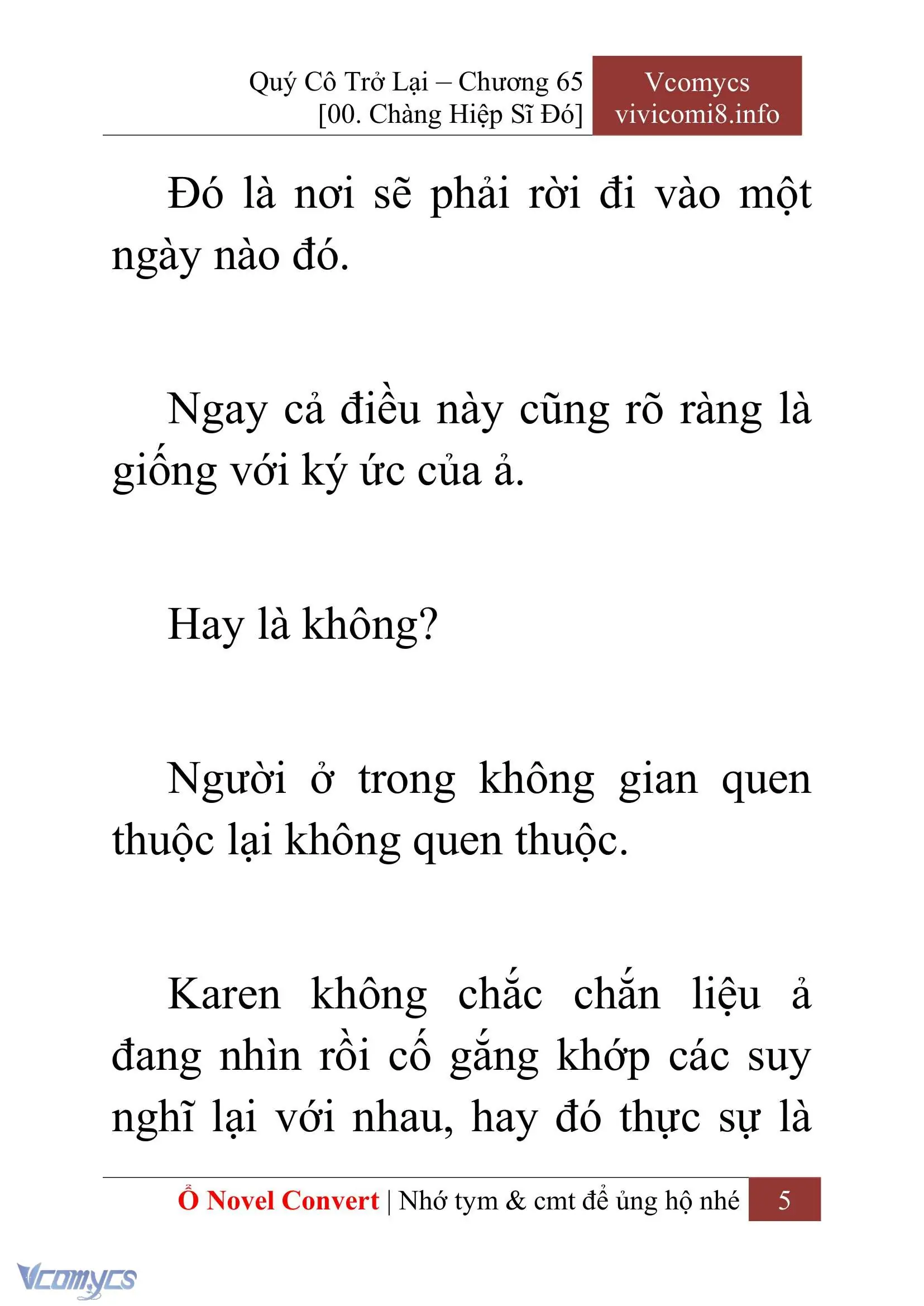 [Novel] Quý Cô Trở Lại Chapter 65 - Trang 8