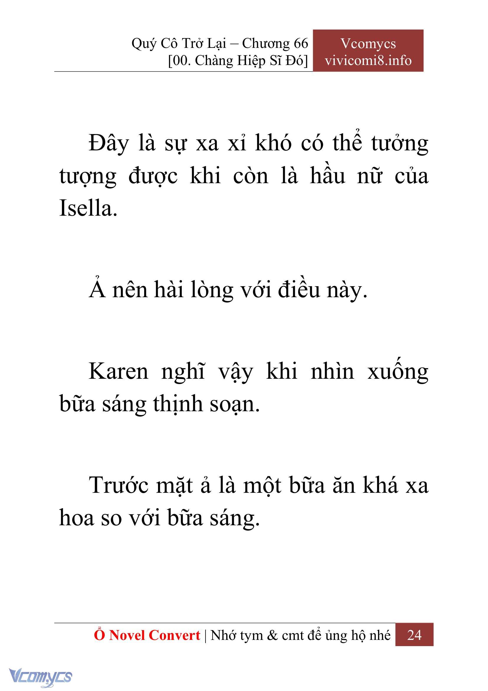 [Novel] Quý Cô Trở Lại Chapter 66 - Trang 27