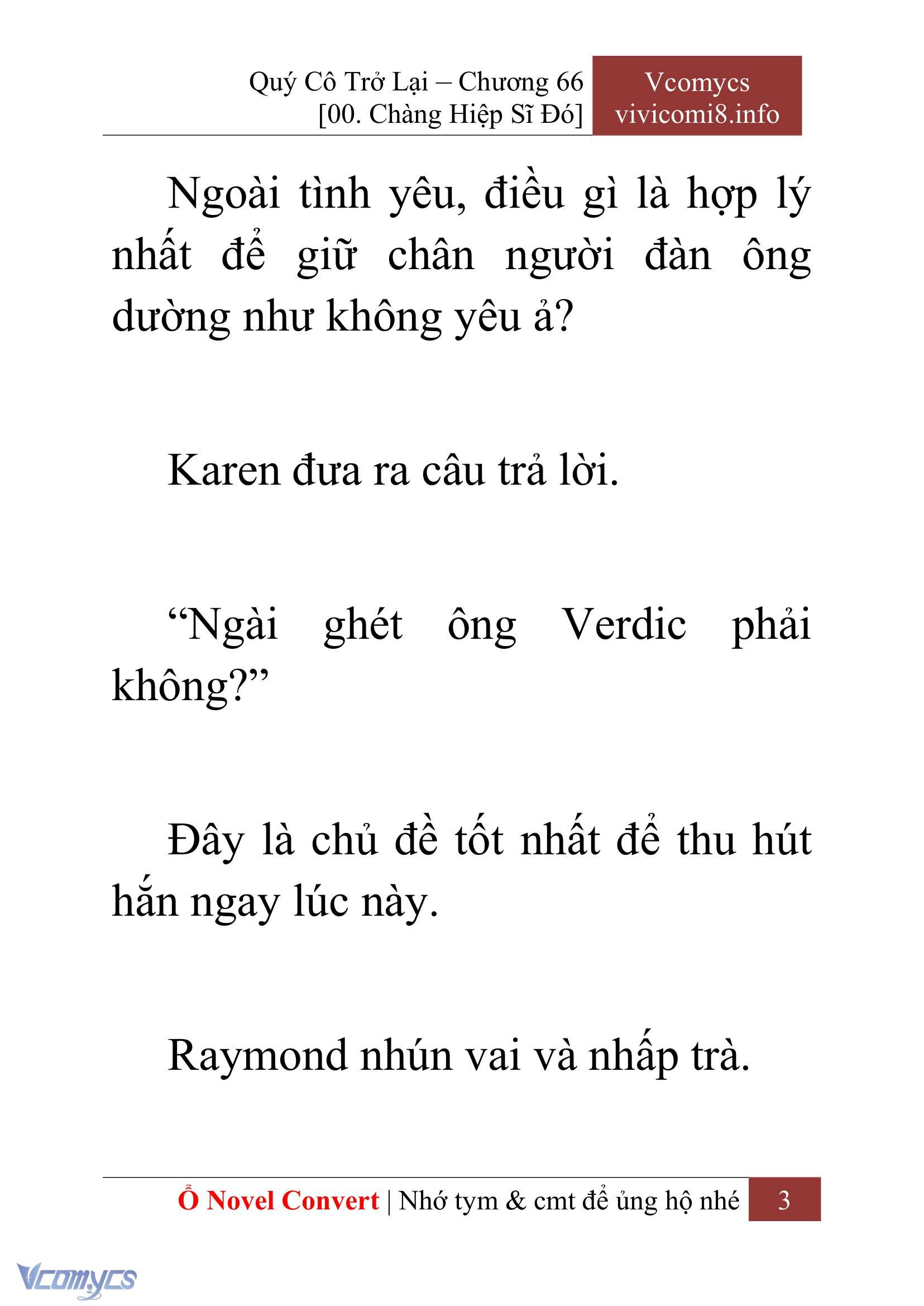 [Novel] Quý Cô Trở Lại Chapter 66 - Trang 6