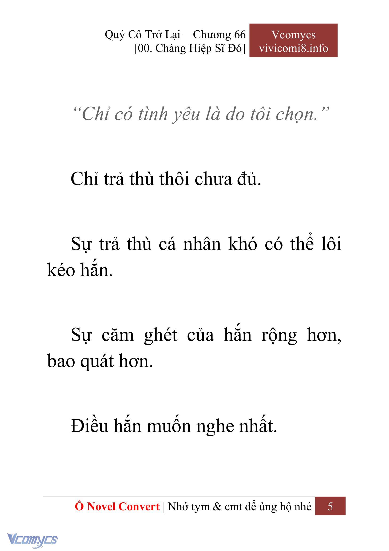 [Novel] Quý Cô Trở Lại Chapter 66 - Trang 8