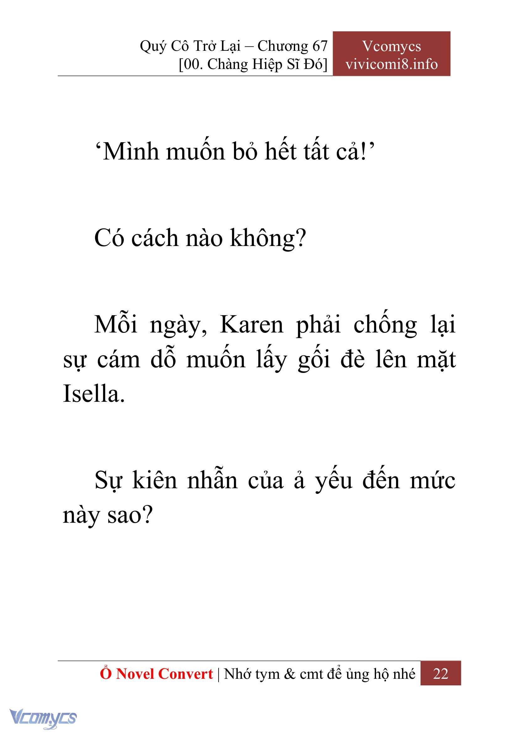 [Novel] Quý Cô Trở Lại Chapter 67 - Trang 25