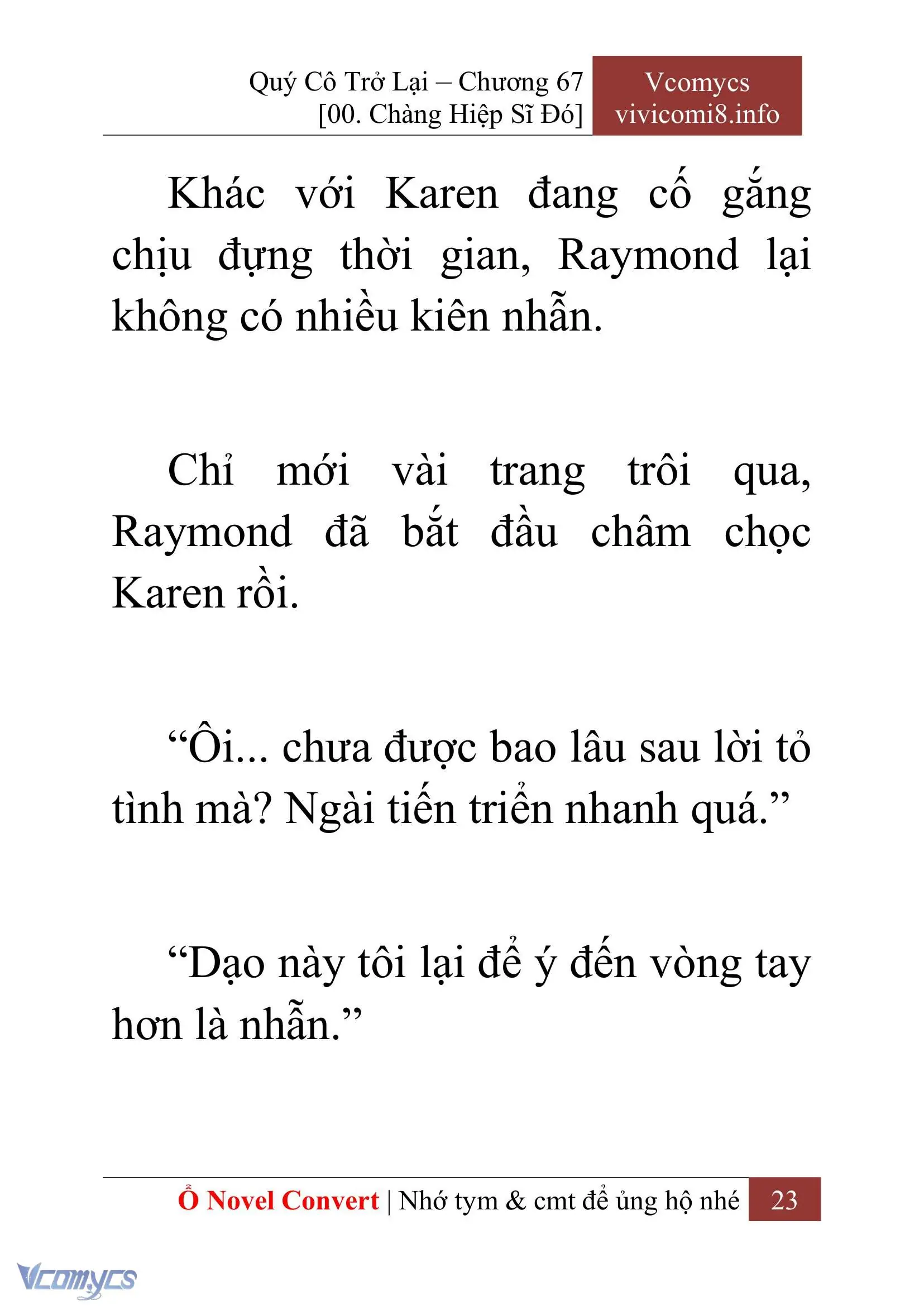 [Novel] Quý Cô Trở Lại Chapter 67 - Trang 26