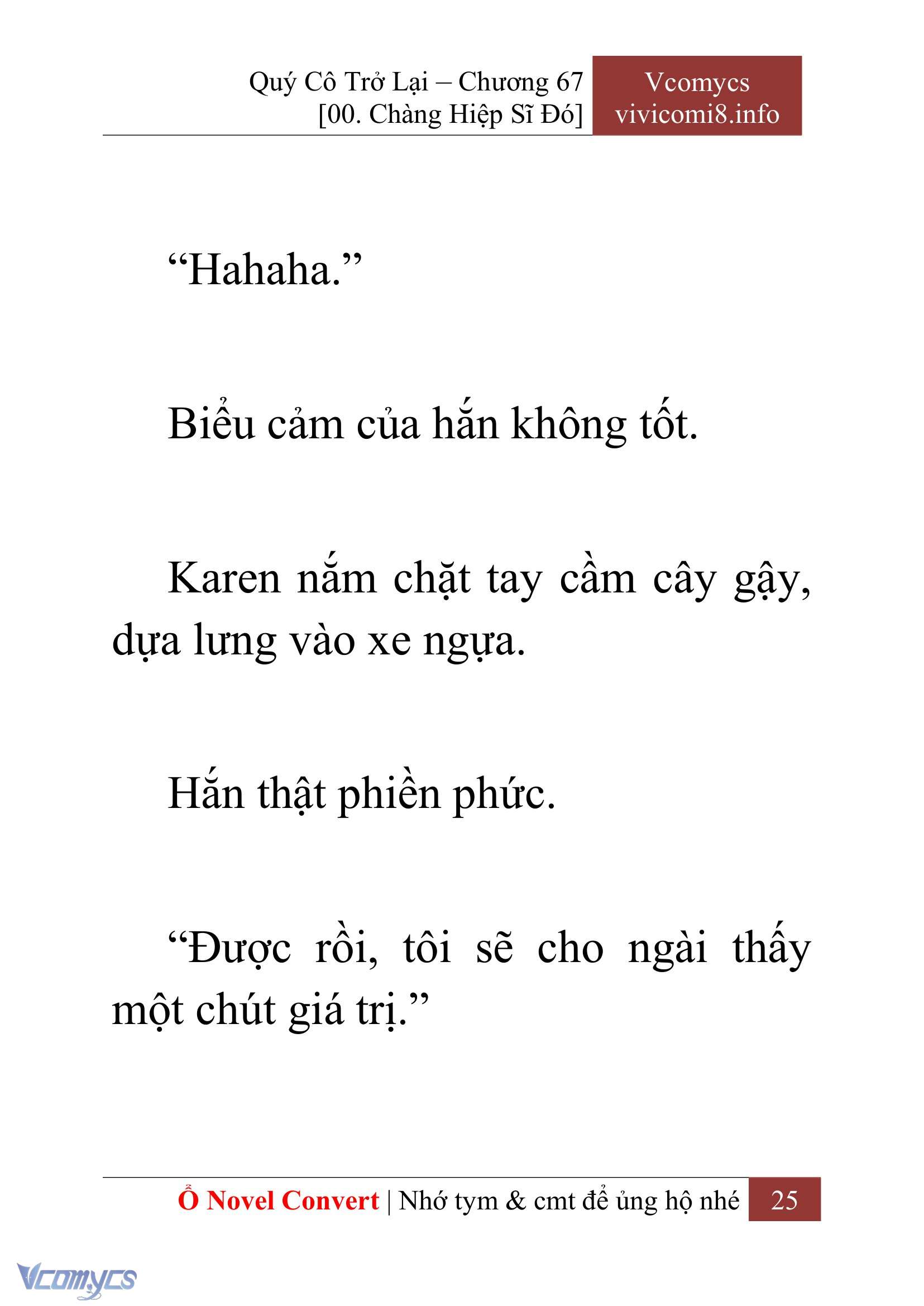 [Novel] Quý Cô Trở Lại Chapter 67 - Trang 28